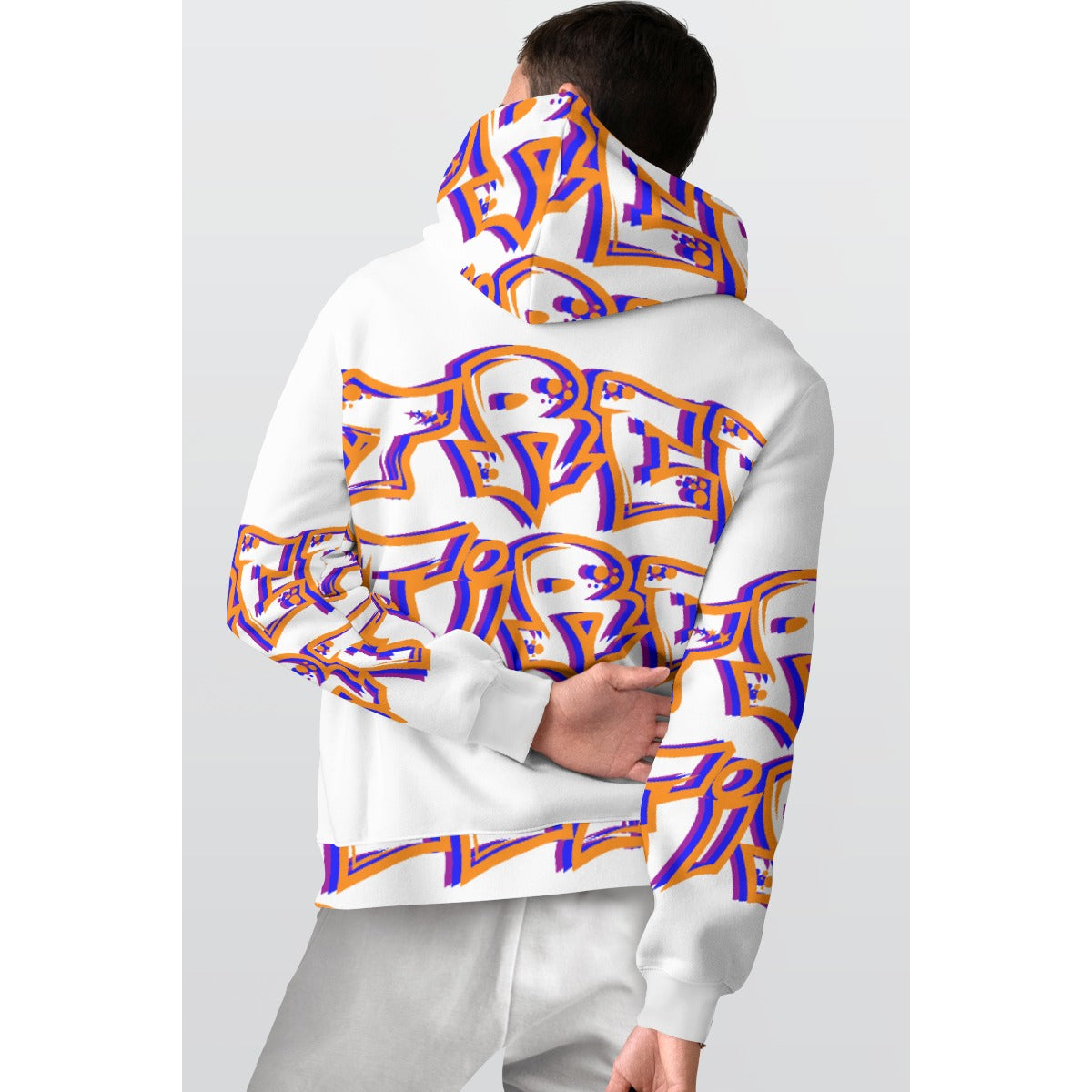NDO Designs-All-Over Print Men's Thicken Pullover Hoodie