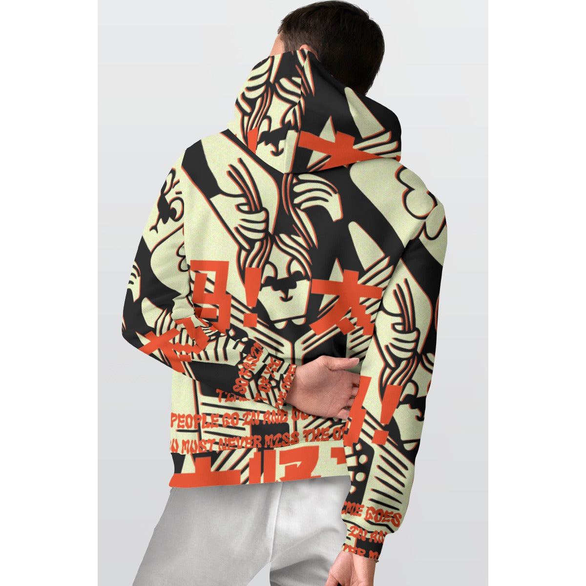 NDO Designs-All-Over Print Men's Thicken Pullover Hoodie