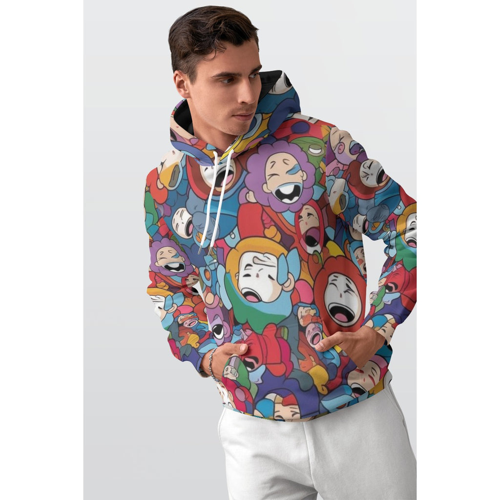 NDO Designs -All-Over Print Men's Thicken Pullover Hoodie