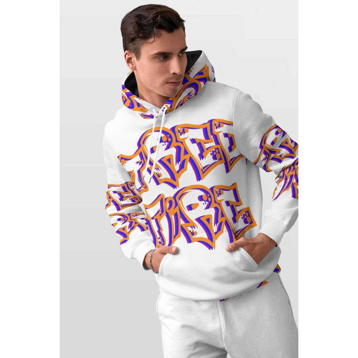 NDO Designs-All-Over Print Men's Thicken Pullover Hoodie