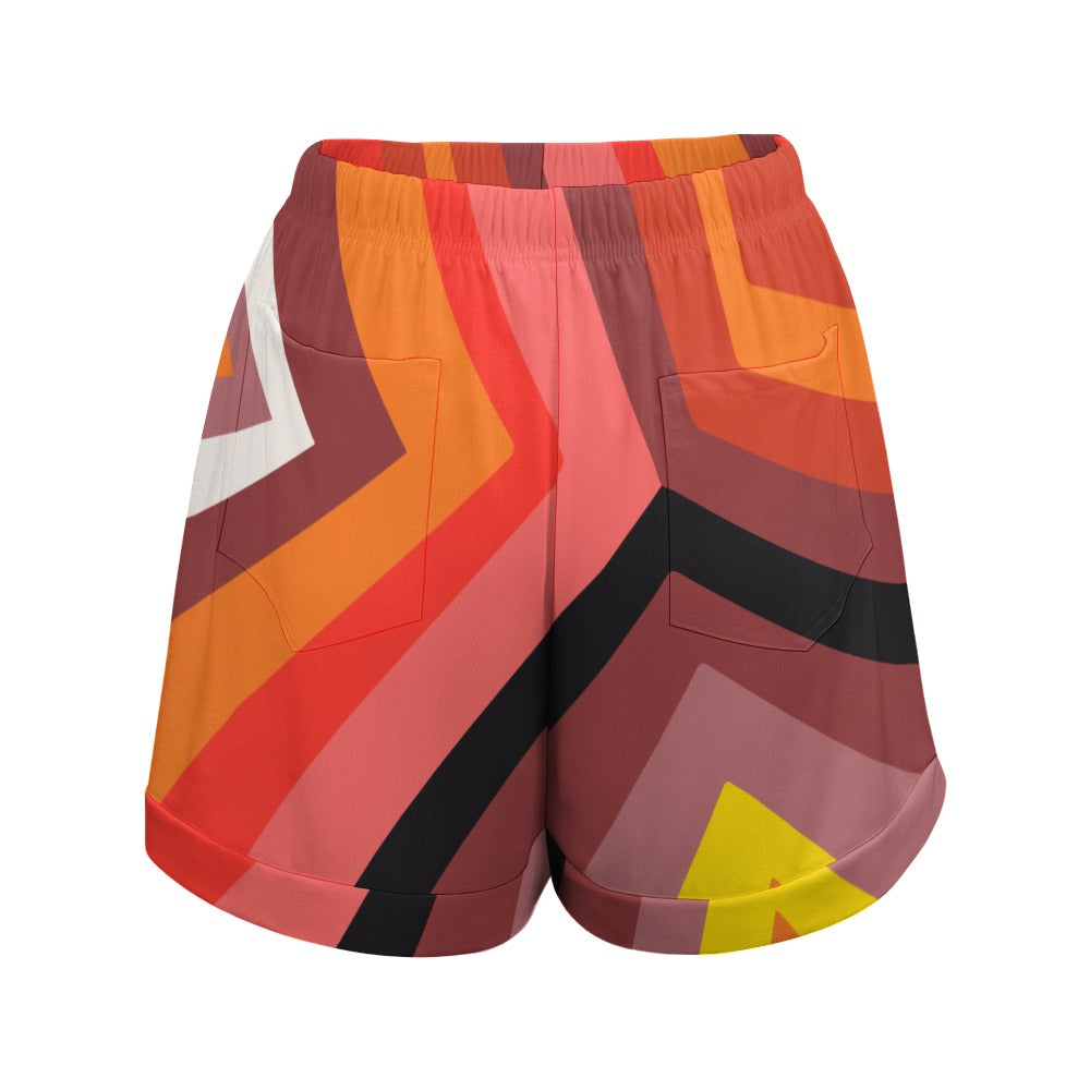 NDO Designs HP High Waist Loose Elastic Waist Shorts