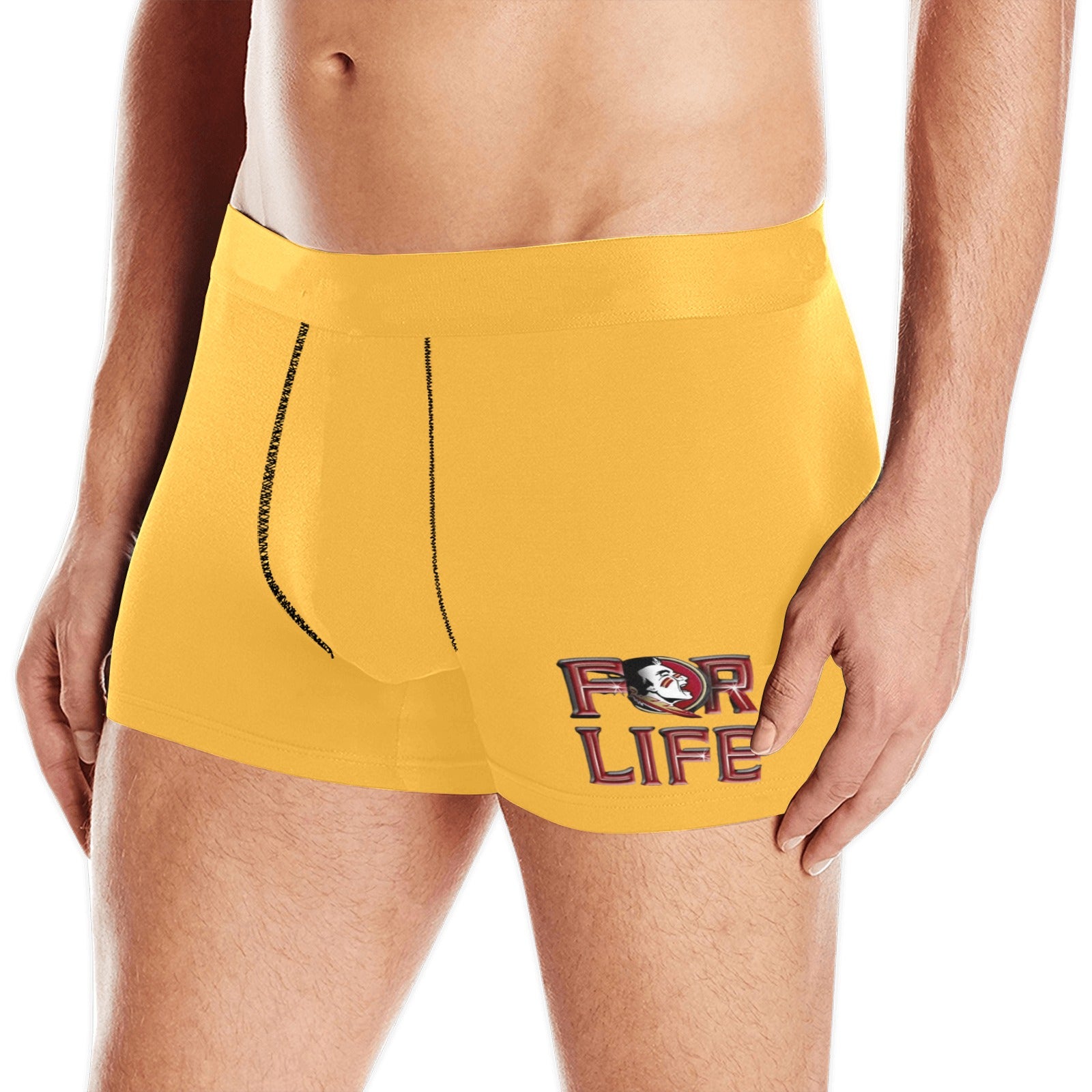 NDO Designs-FSU Football-Florida State-Men's Boxer Briefs with Custom Waistband (L10)