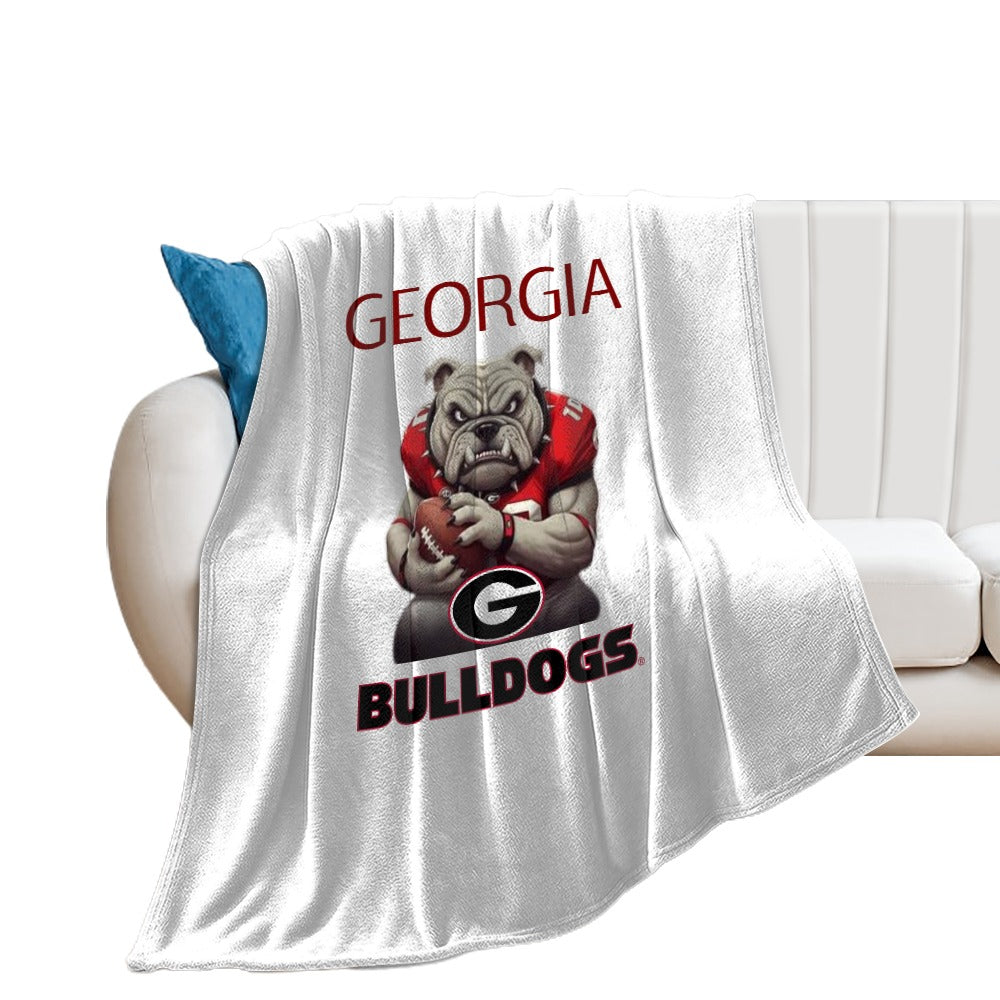 NDO Designs-GA Bulldogs Super Soft Flannel Blanket Multiple Sizes