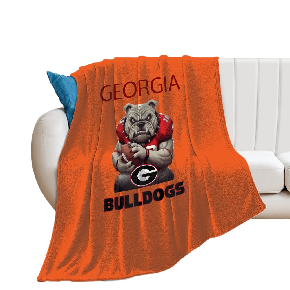 NDO Designs-GA Bulldogs Super Soft Flannel Blanket Multiple Sizes