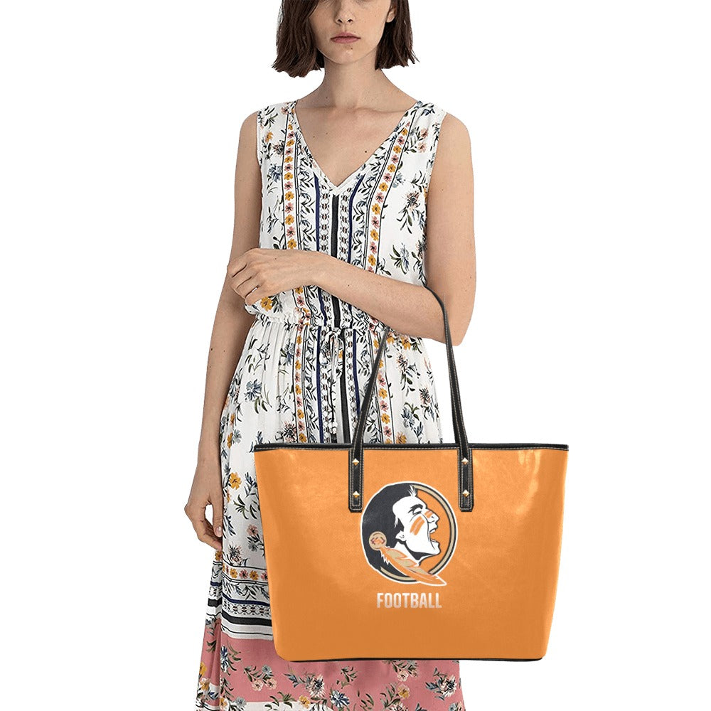NDO Designs-FSU Seminoles Football-PU Leather Tote Bag