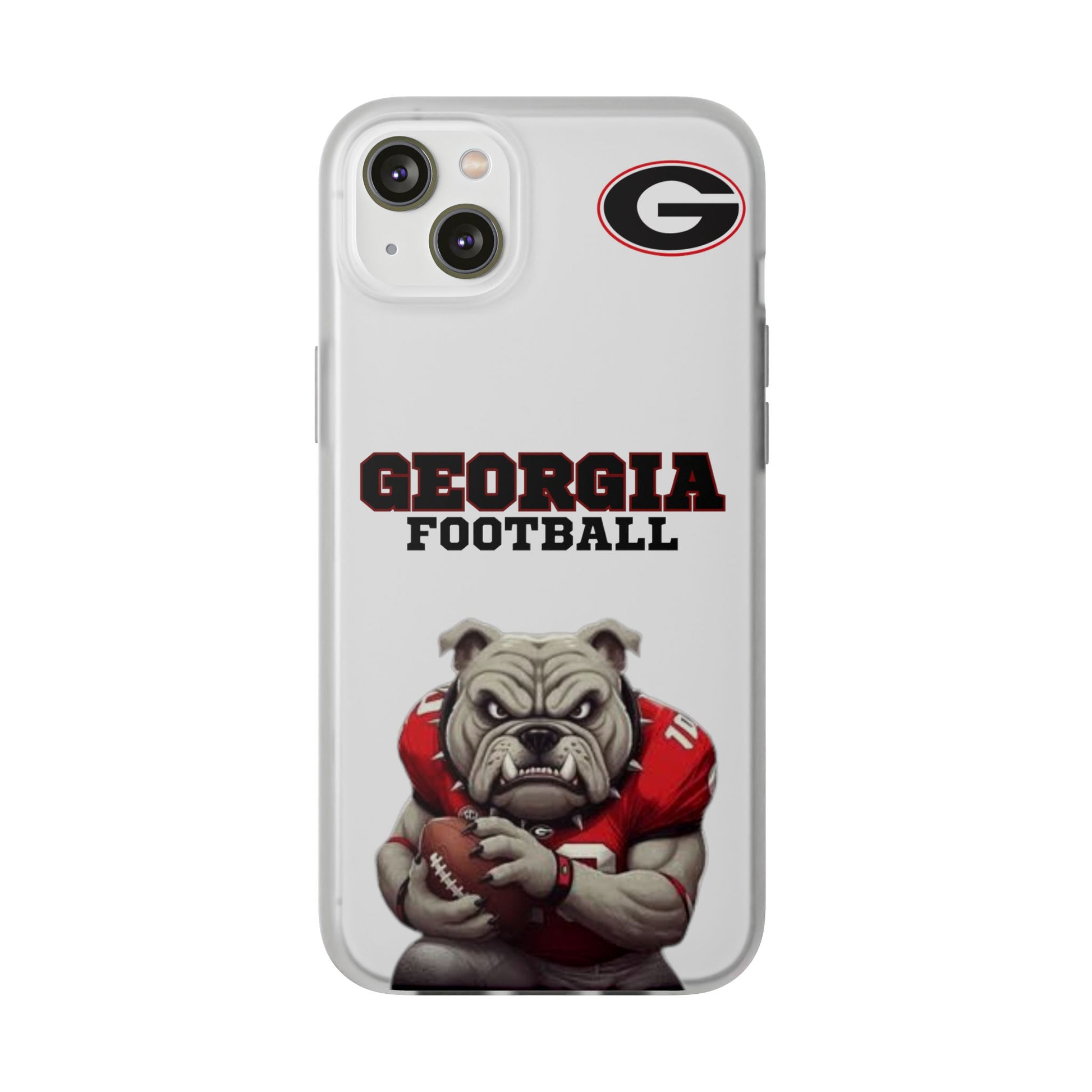Bulldog Flexi Case for Georgia Fans, Sports Phone Cover, Football Gift, Personalized Phone Case, Pet Lovers Accessory