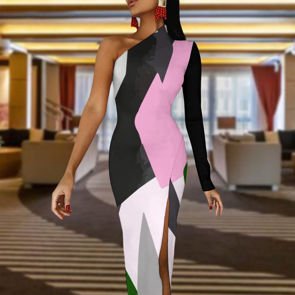 NDO Designs Half Sleeve Slit Dress