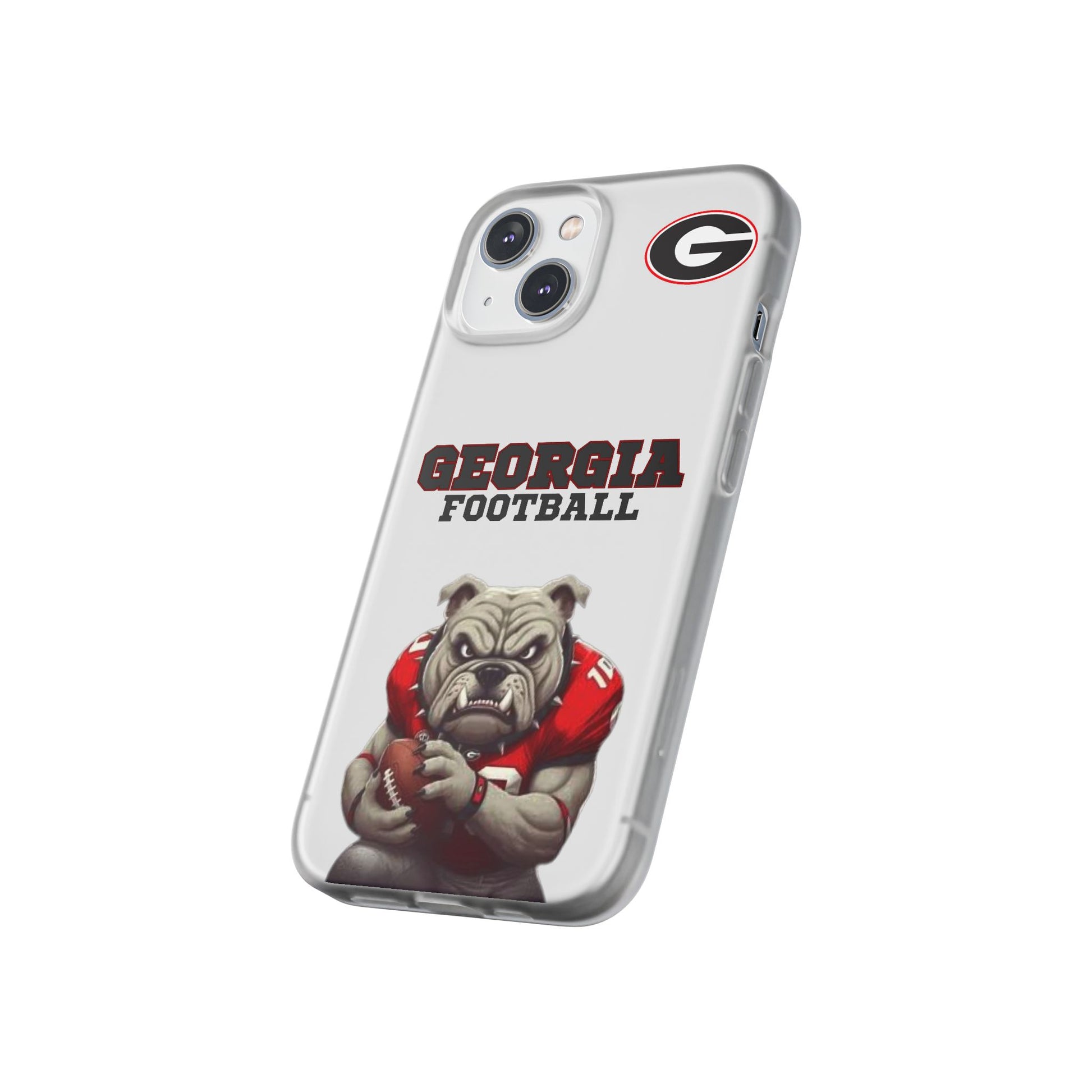 Bulldog Flexi Case for Georgia Fans, Sports Phone Cover, Football Gift, Personalized Phone Case, Pet Lovers Accessory