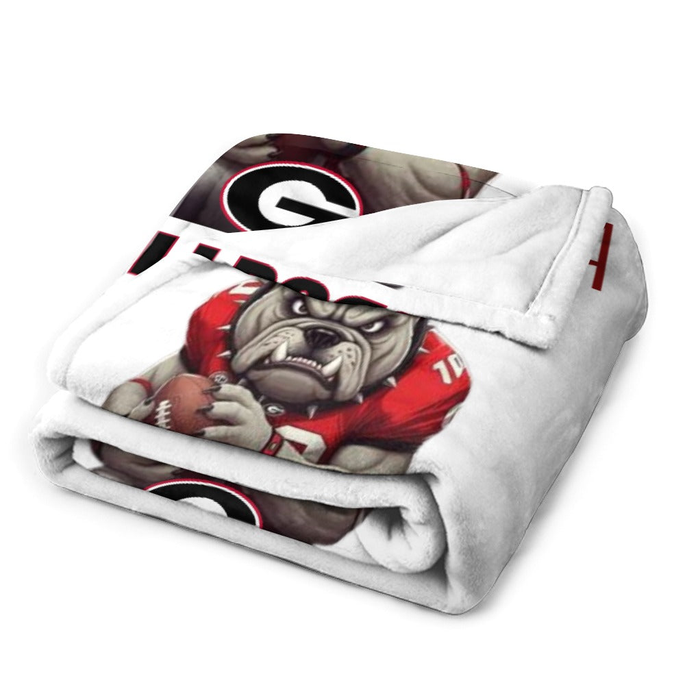 NDO Designs-GA Bulldogs Super Soft Flannel Blanket Multiple Sizes
