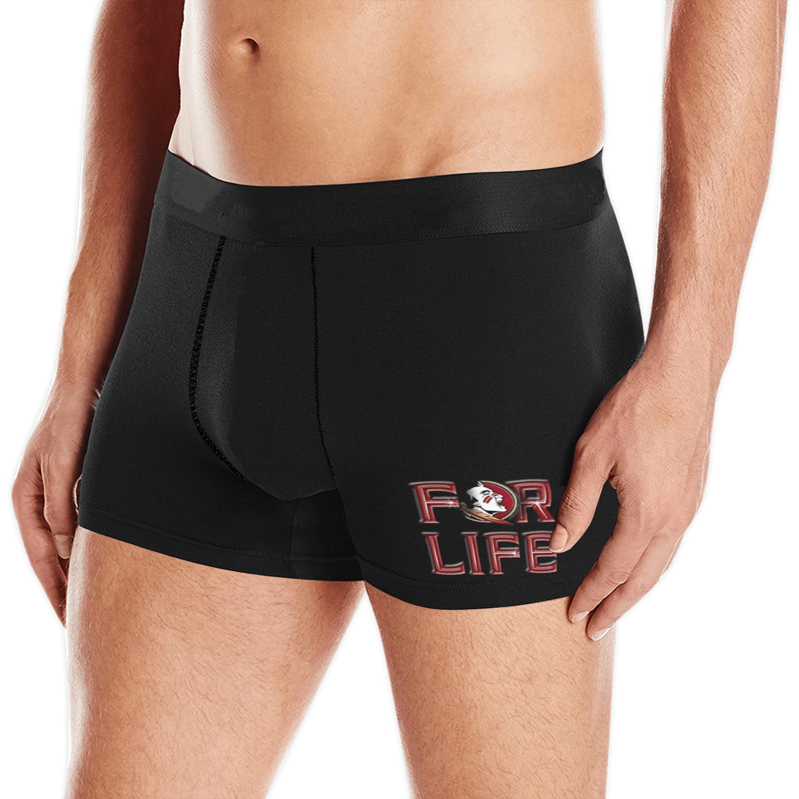 NDO Designs-FSU Football-Florida State-Men's Boxer Briefs with Custom Waistband (L10)