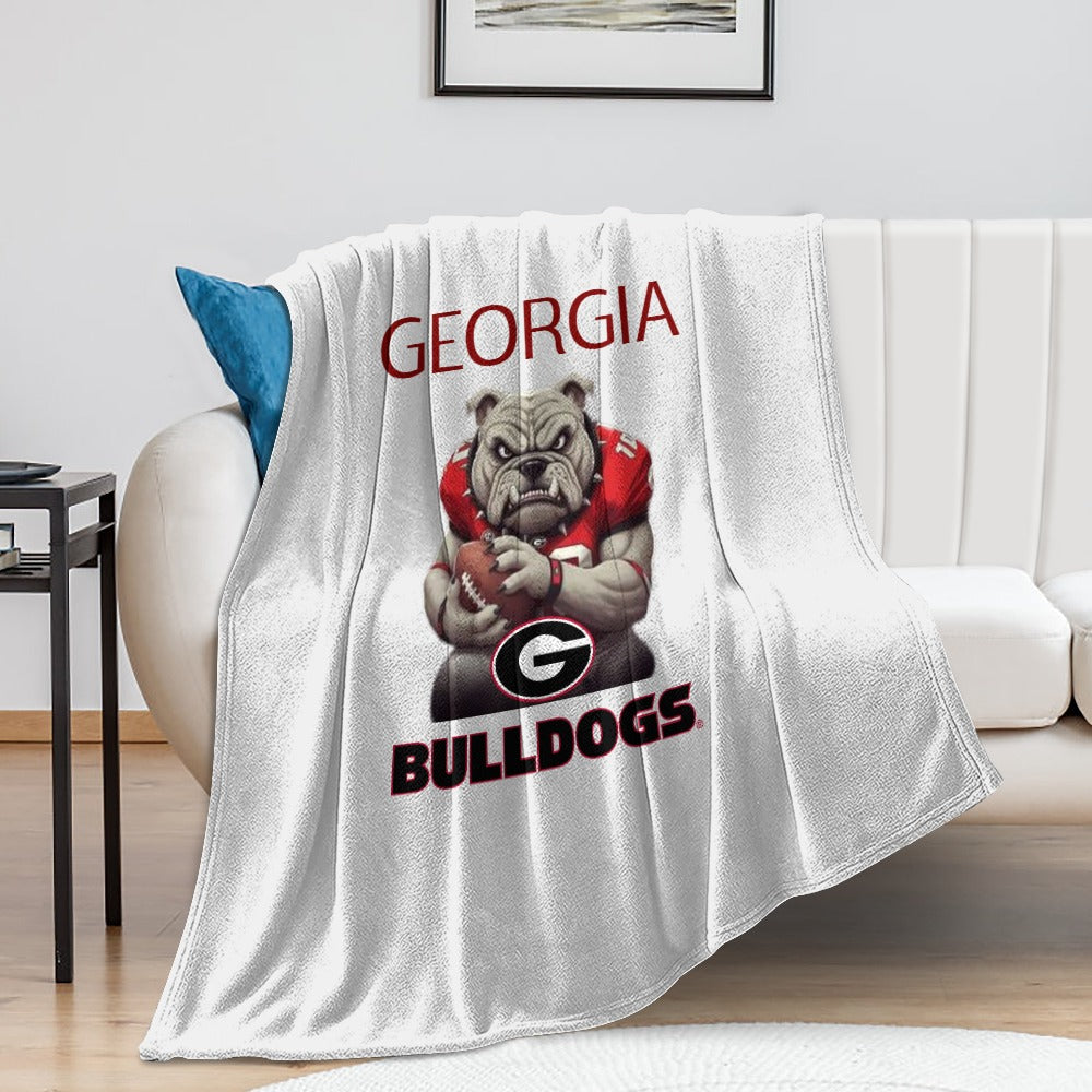 NDO Designs-GA Bulldogs Super Soft Flannel Blanket Multiple Sizes
