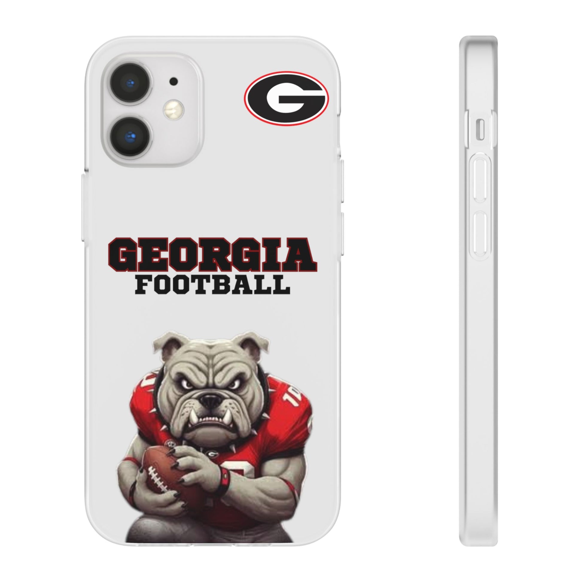 Bulldog Flexi Case for Georgia Fans, Sports Phone Cover, Football Gift, Personalized Phone Case, Pet Lovers Accessory