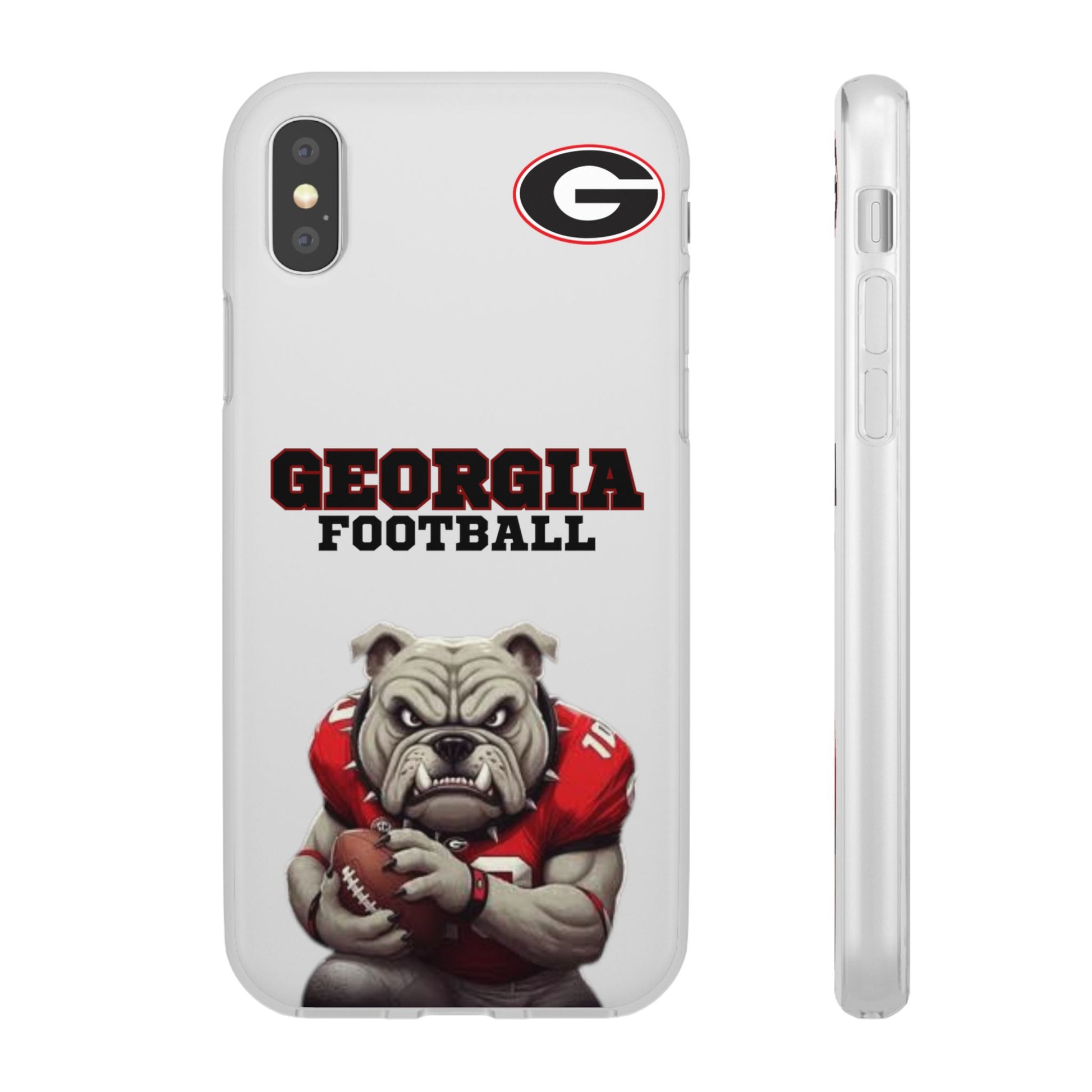 Bulldog Flexi Case for Georgia Fans, Sports Phone Cover, Football Gift, Personalized Phone Case, Pet Lovers Accessory