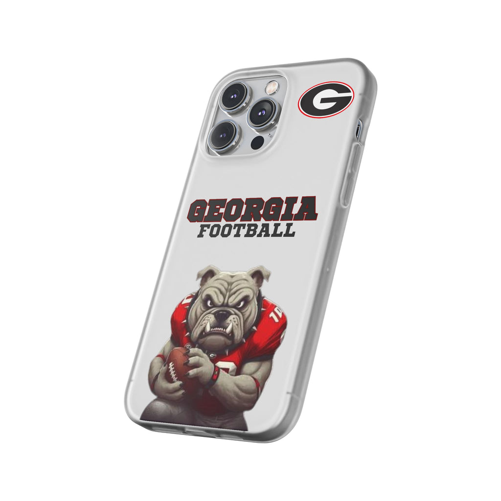 Bulldog Flexi Case for Georgia Fans, Sports Phone Cover, Football Gift, Personalized Phone Case, Pet Lovers Accessory
