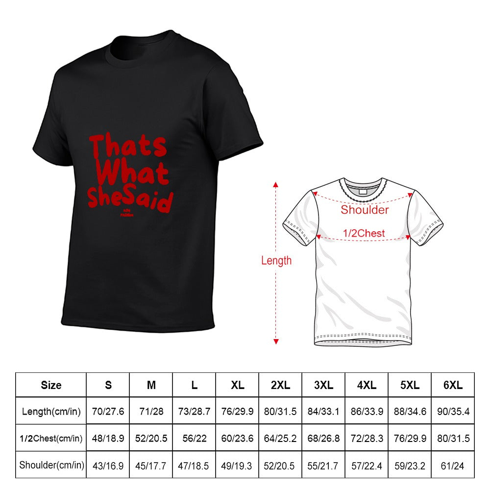 That's What She Said- Men's  Short Sleeve T-shirt-Black-That's What She Said