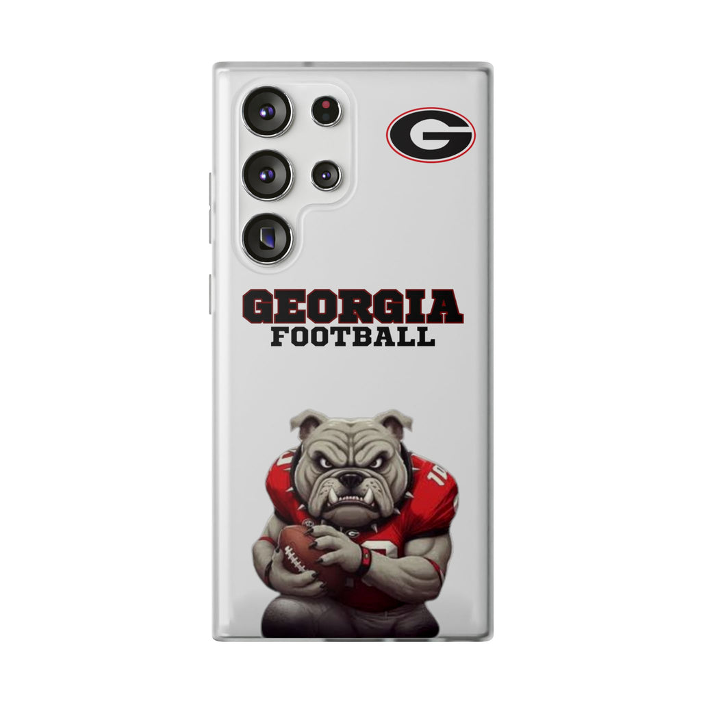 Bulldog Flexi Case for Georgia Fans, Sports Phone Cover, Football Gift, Personalized Phone Case, Pet Lovers Accessory
