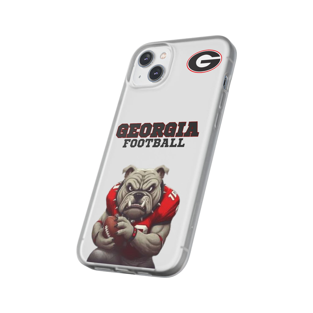 Bulldog Flexi Case for Georgia Fans, Sports Phone Cover, Football Gift, Personalized Phone Case, Pet Lovers Accessory