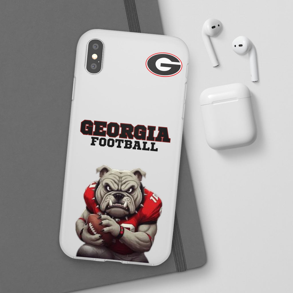 Bulldog Flexi Case for Georgia Fans, Sports Phone Cover, Football Gift, Personalized Phone Case, Pet Lovers Accessory