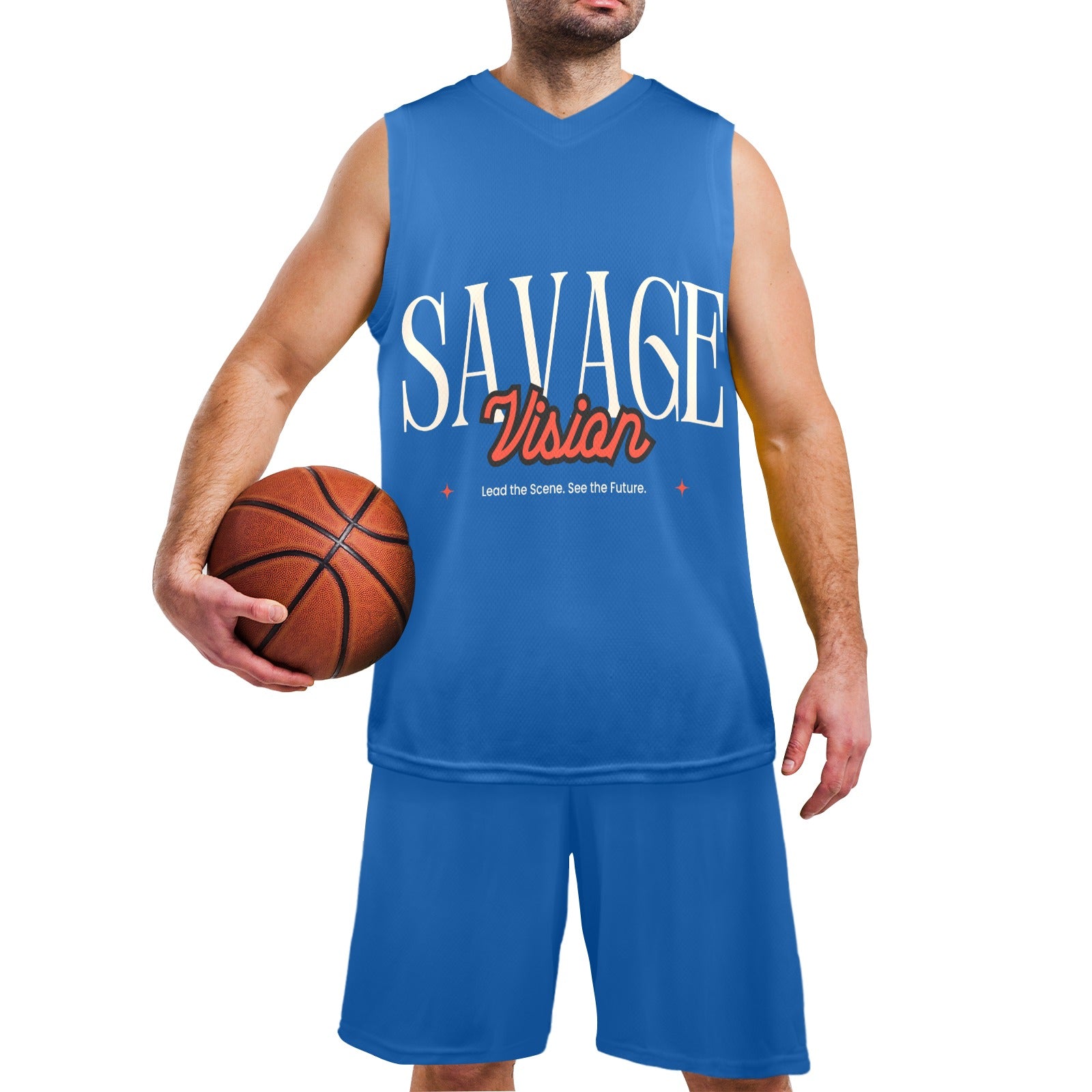 NDO Designs Men's V-Neck Basketball Uniform