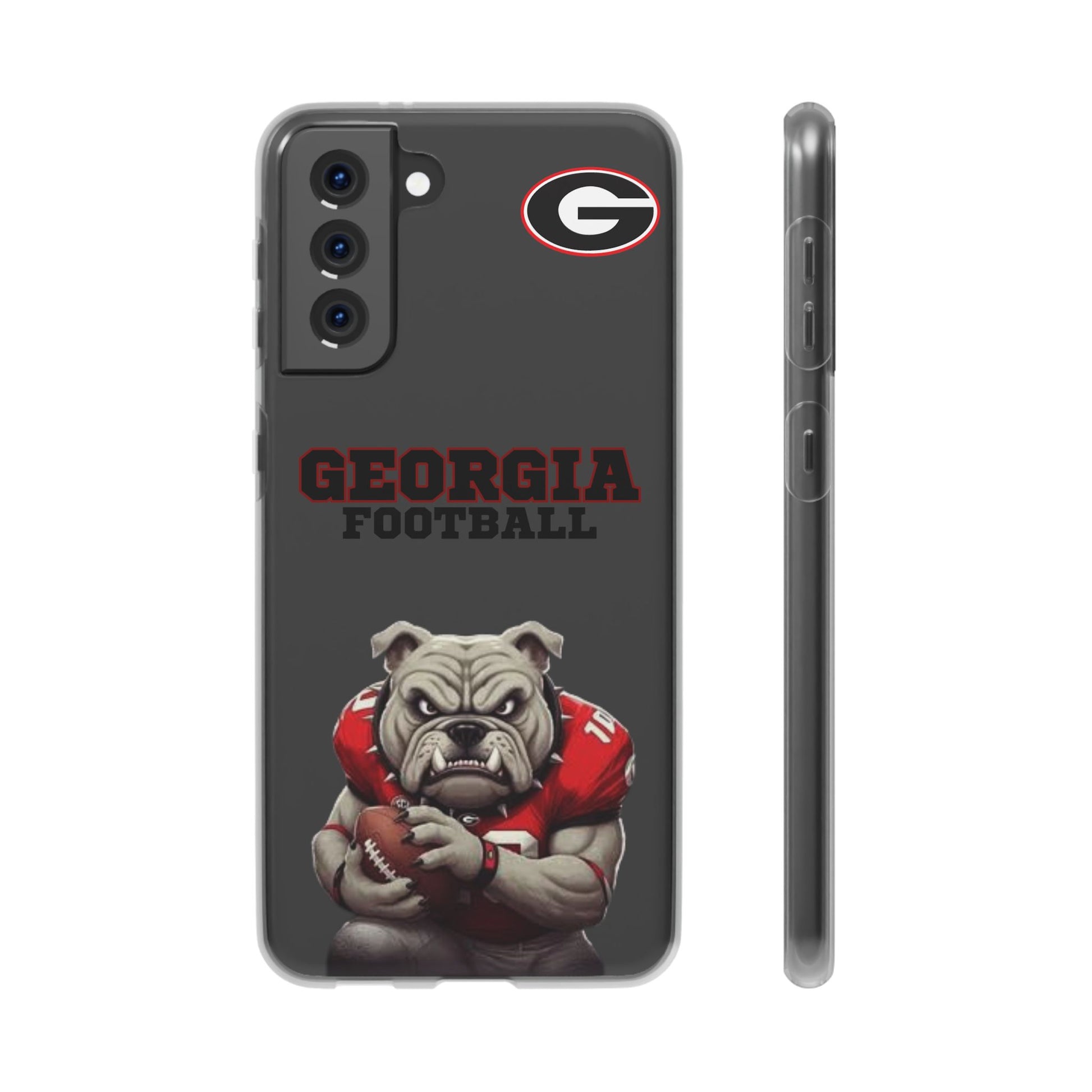 Bulldog Flexi Case for Georgia Fans, Sports Phone Cover, Football Gift, Personalized Phone Case, Pet Lovers Accessory