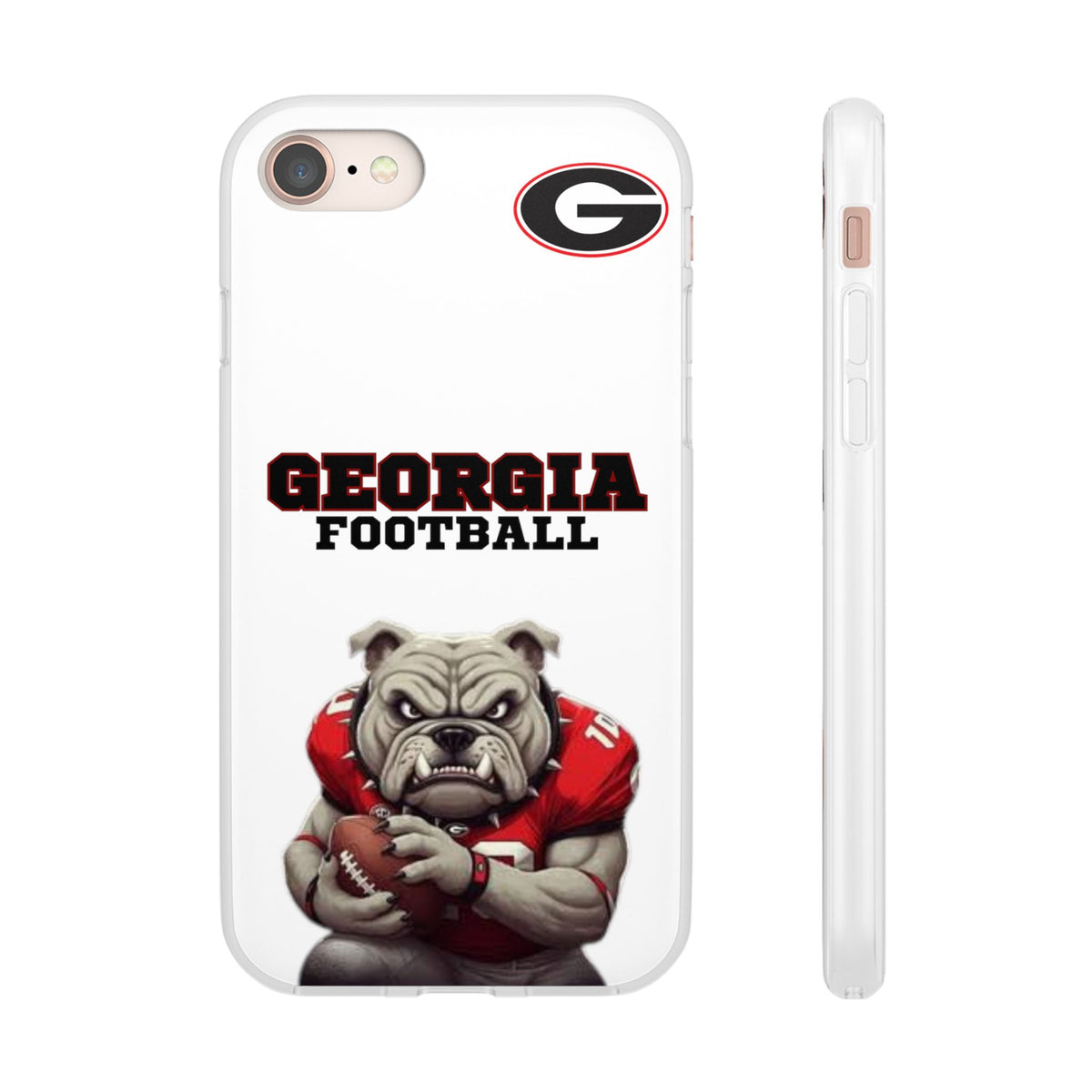 Bulldog Flexi Case for Georgia Fans, Sports Phone Cover, Football Gift, Personalized Phone Case, Pet Lovers Accessory