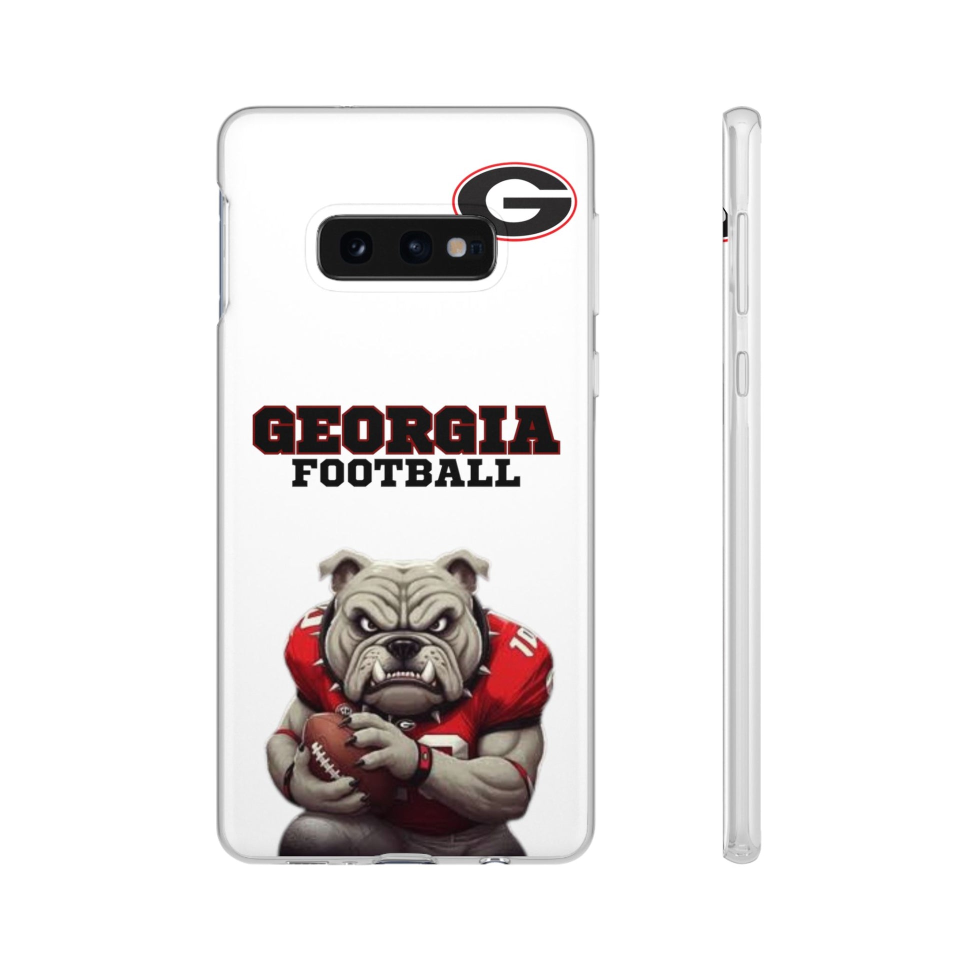 Bulldog Flexi Case for Georgia Fans, Sports Phone Cover, Football Gift, Personalized Phone Case, Pet Lovers Accessory