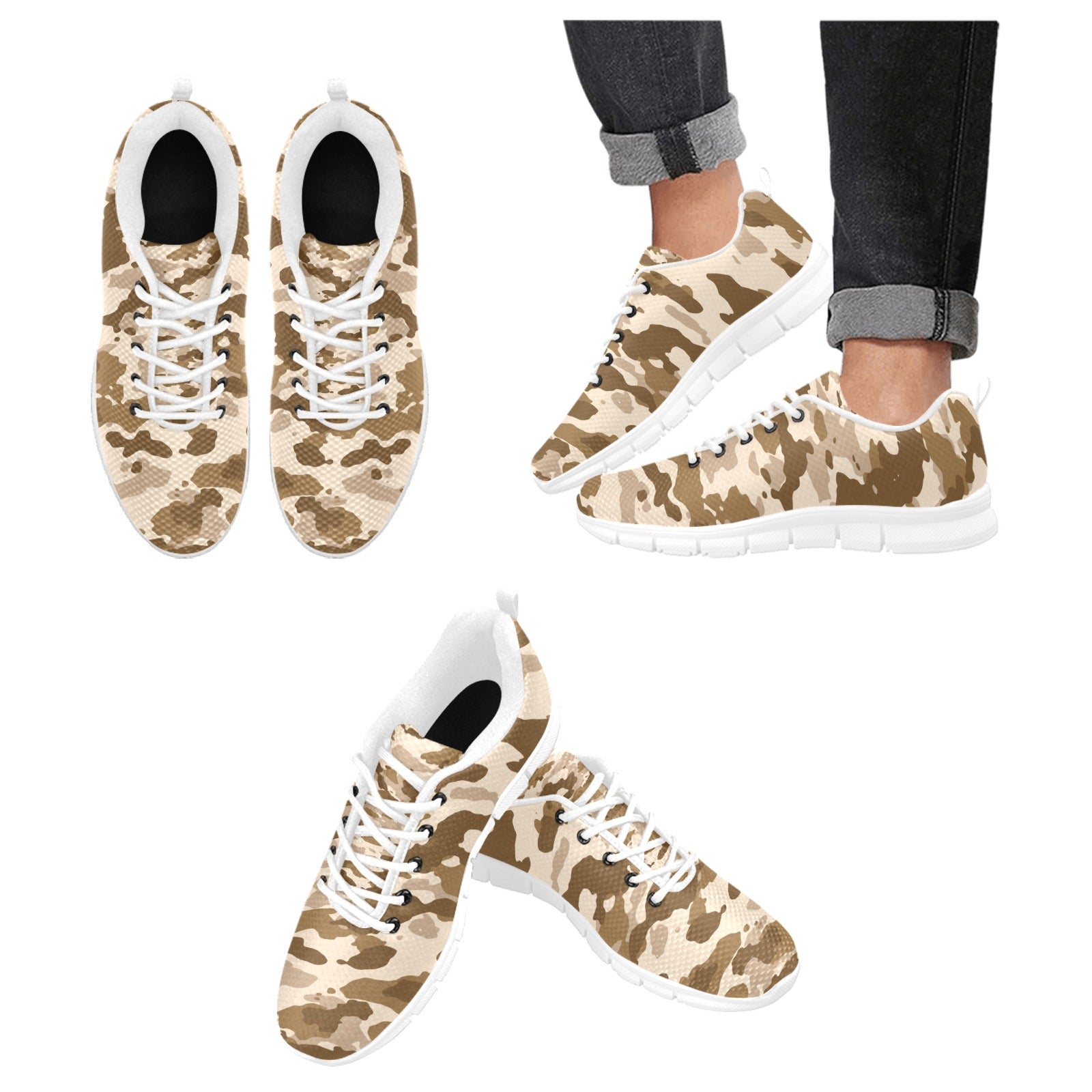 Men's Breathable Camo -Sneakers ( Model 055)