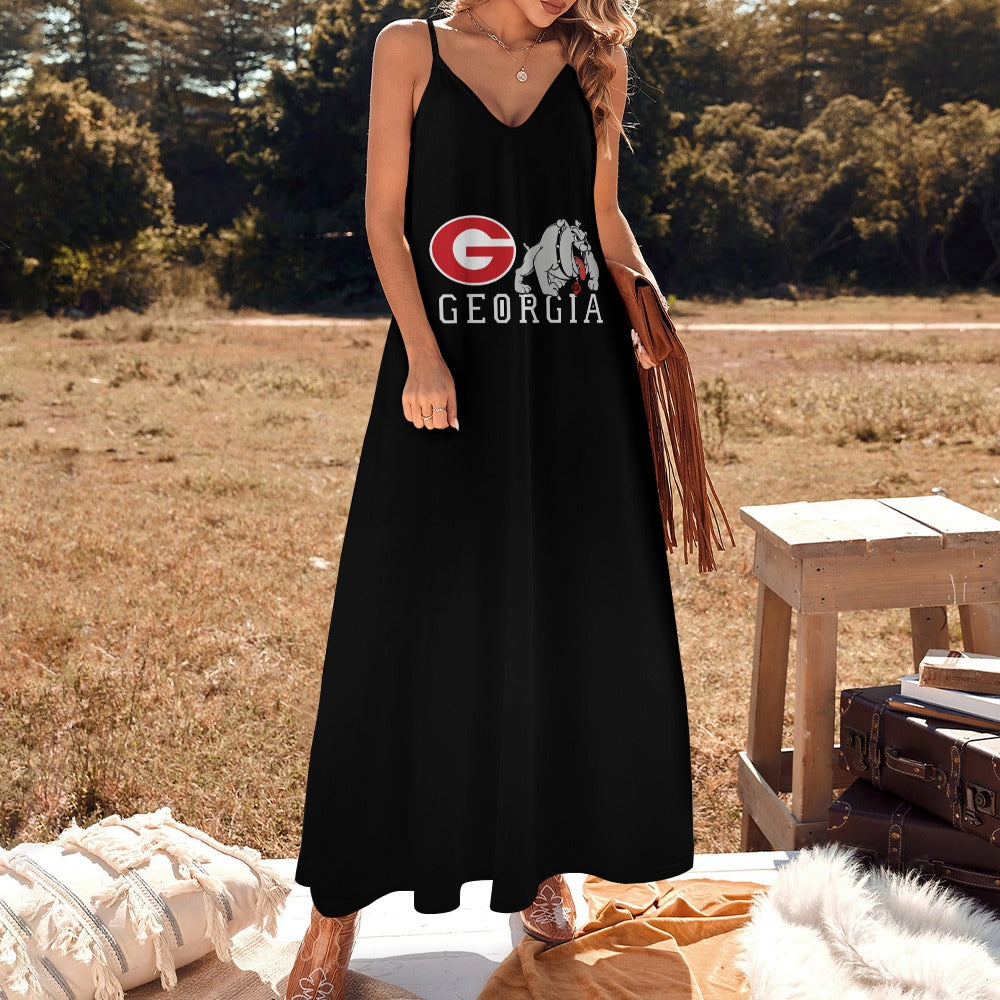 NDO Designs-Georgia Bulldogs-GA-Sling Ankle Long Dress