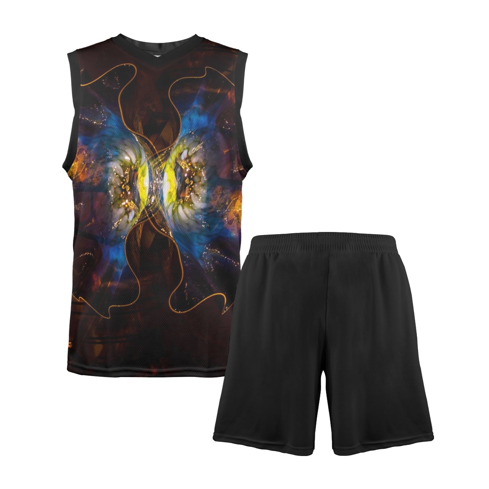 NDO Designs Men's V-Neck Basketball Uniform