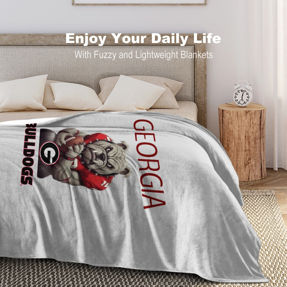 NDO Designs-GA Bulldogs Super Soft Flannel Blanket Multiple Sizes