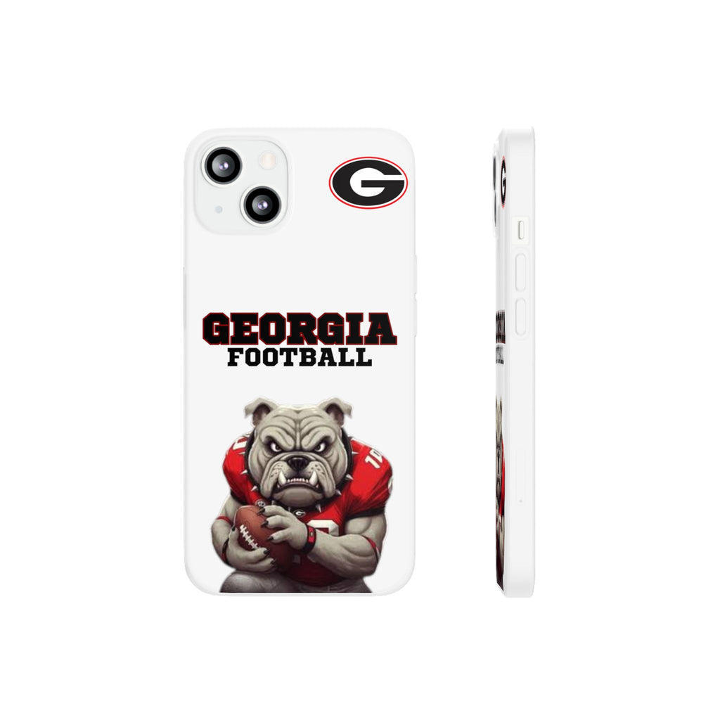Bulldog Flexi Case for Georgia Fans, Sports Phone Cover, Football Gift, Personalized Phone Case, Pet Lovers Accessory