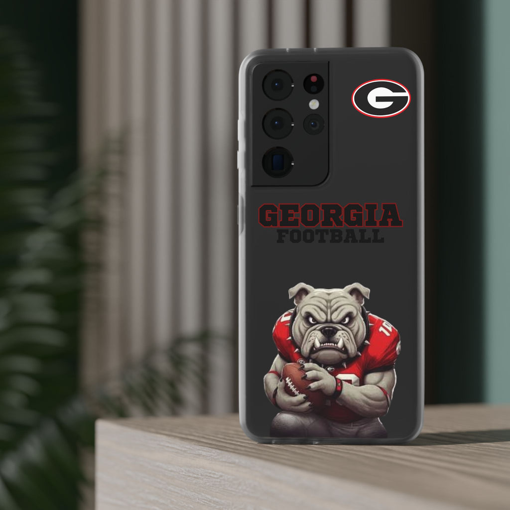 Bulldog Flexi Case for Georgia Fans, Sports Phone Cover, Football Gift, Personalized Phone Case, Pet Lovers Accessory