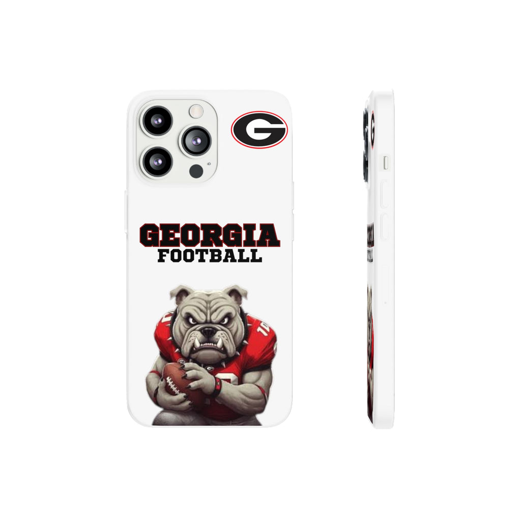 Bulldog Flexi Case for Georgia Fans, Sports Phone Cover, Football Gift, Personalized Phone Case, Pet Lovers Accessory