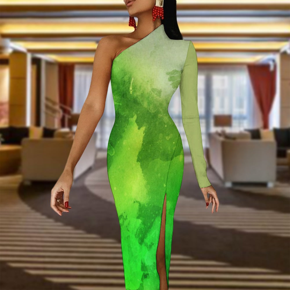 NDO Designs Half Sleeve Slit Dress