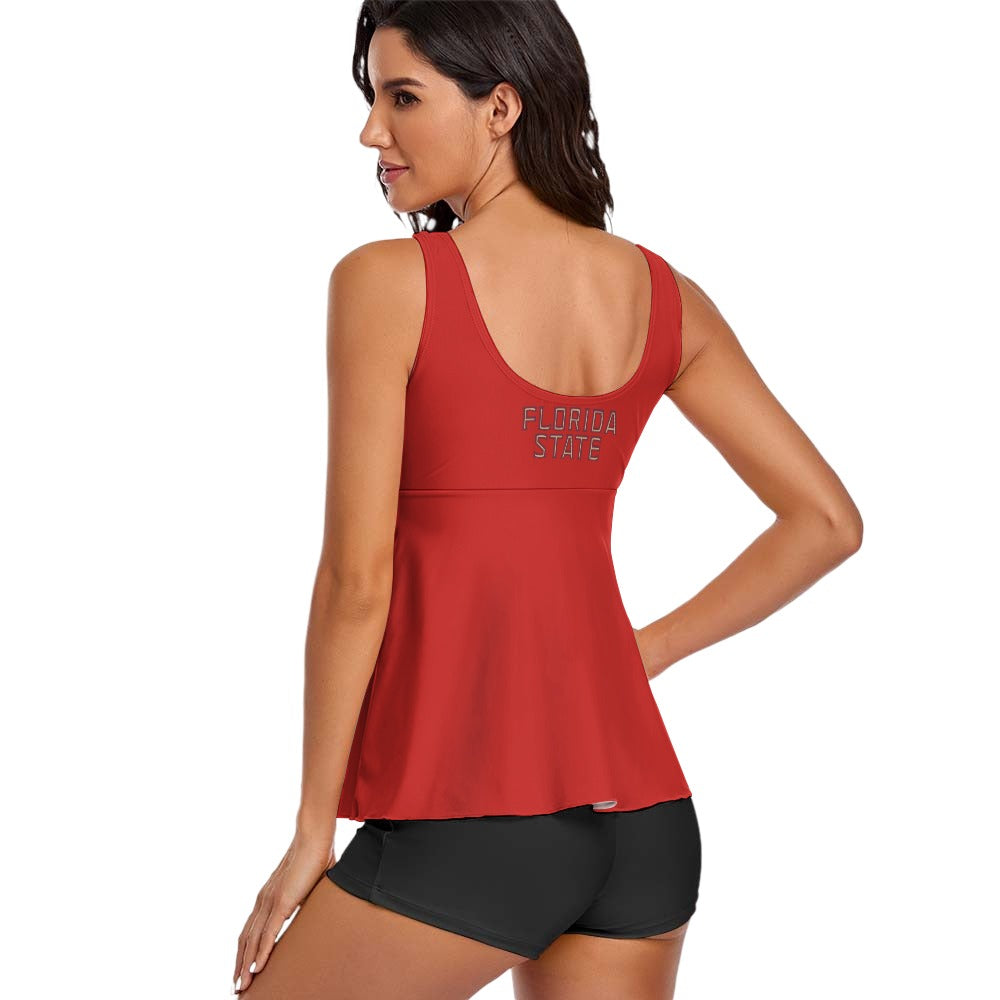 NDO Designs-FSU State Football Ladies Sleeveless Comfortable Split Swimwear