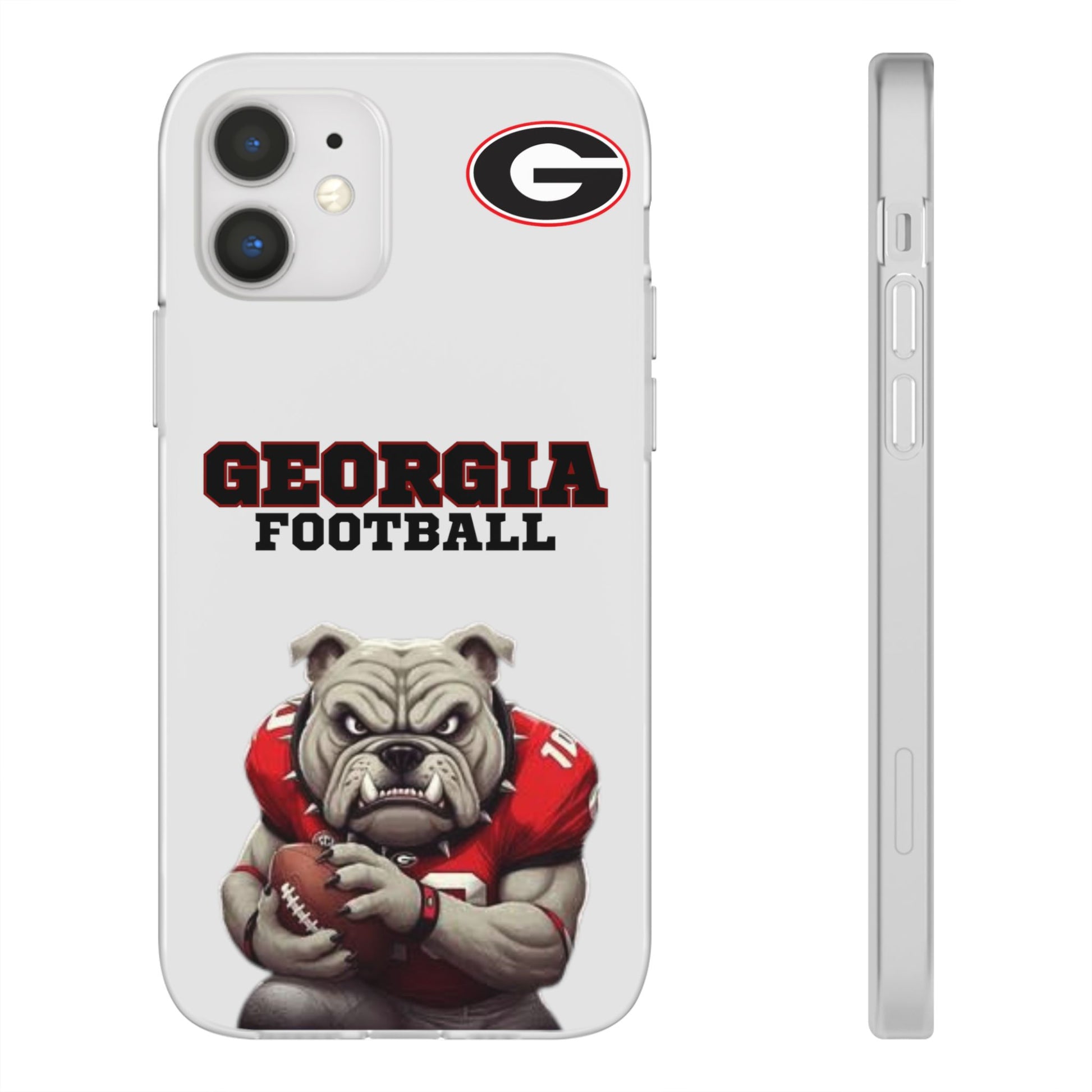 Bulldog Flexi Case for Georgia Fans, Sports Phone Cover, Football Gift, Personalized Phone Case, Pet Lovers Accessory