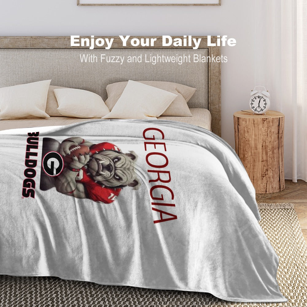 NDO Designs-GA Bulldogs Super Soft Flannel Blanket Multiple Sizes