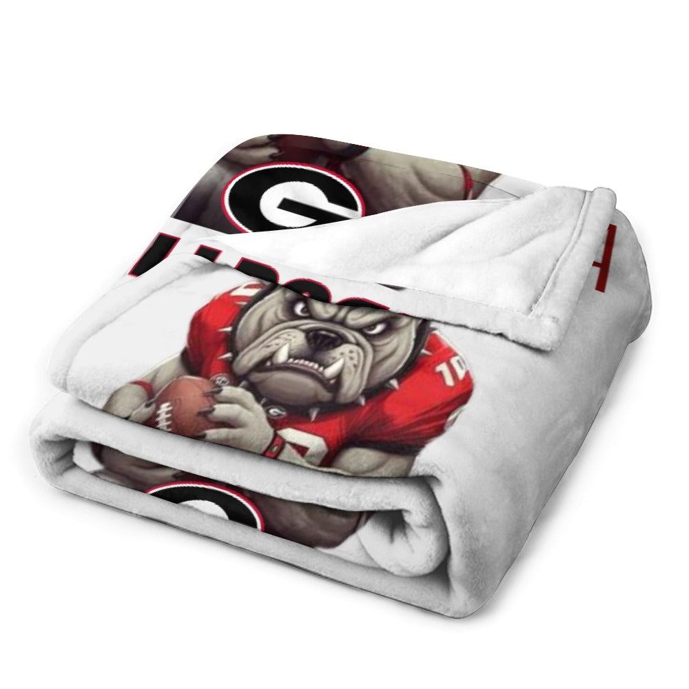 NDO Designs-GA Bulldogs Super Soft Flannel Blanket Multiple Sizes
