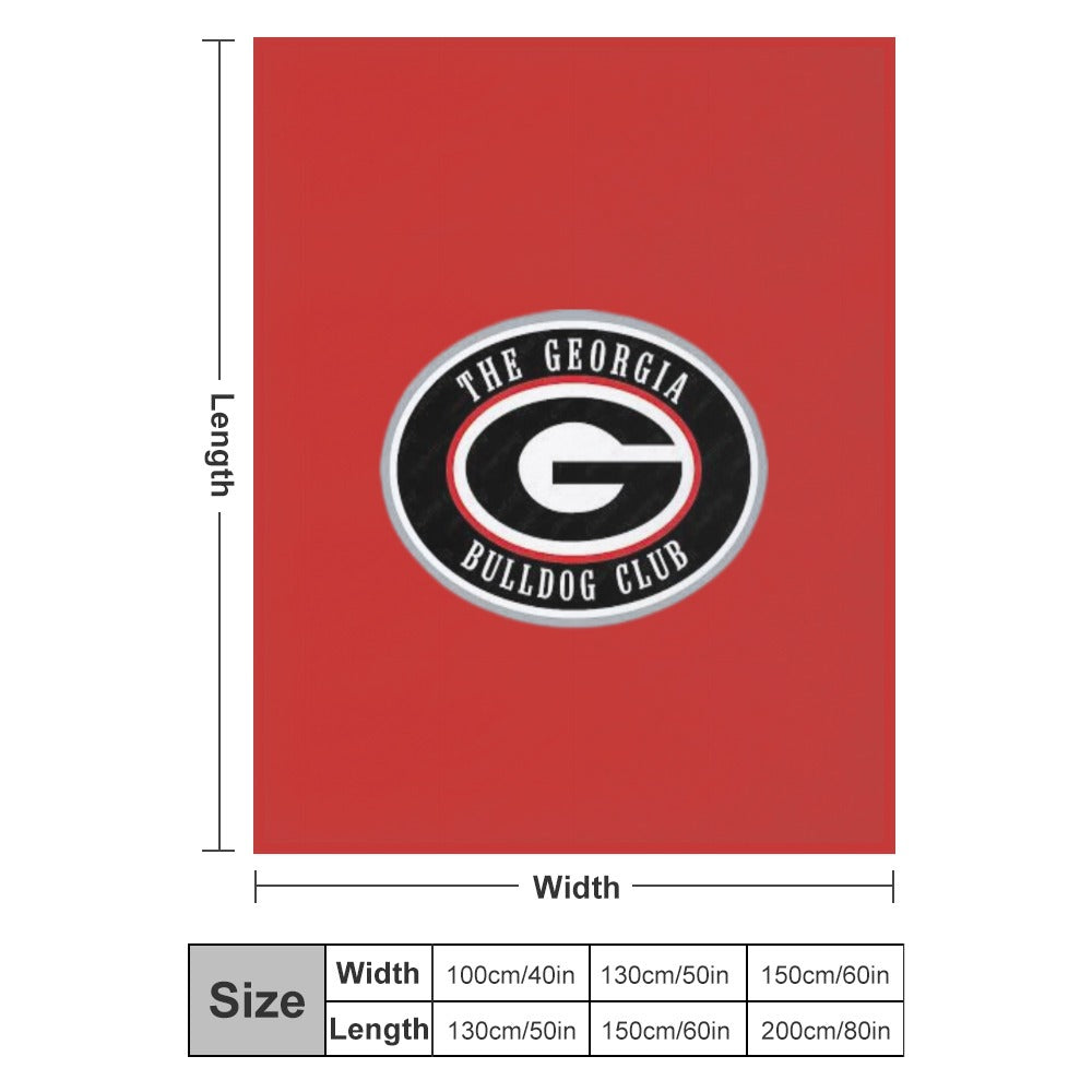 NDO Designs-GA Bulldogs Super Soft Flannel Blanket Multiple Sizes