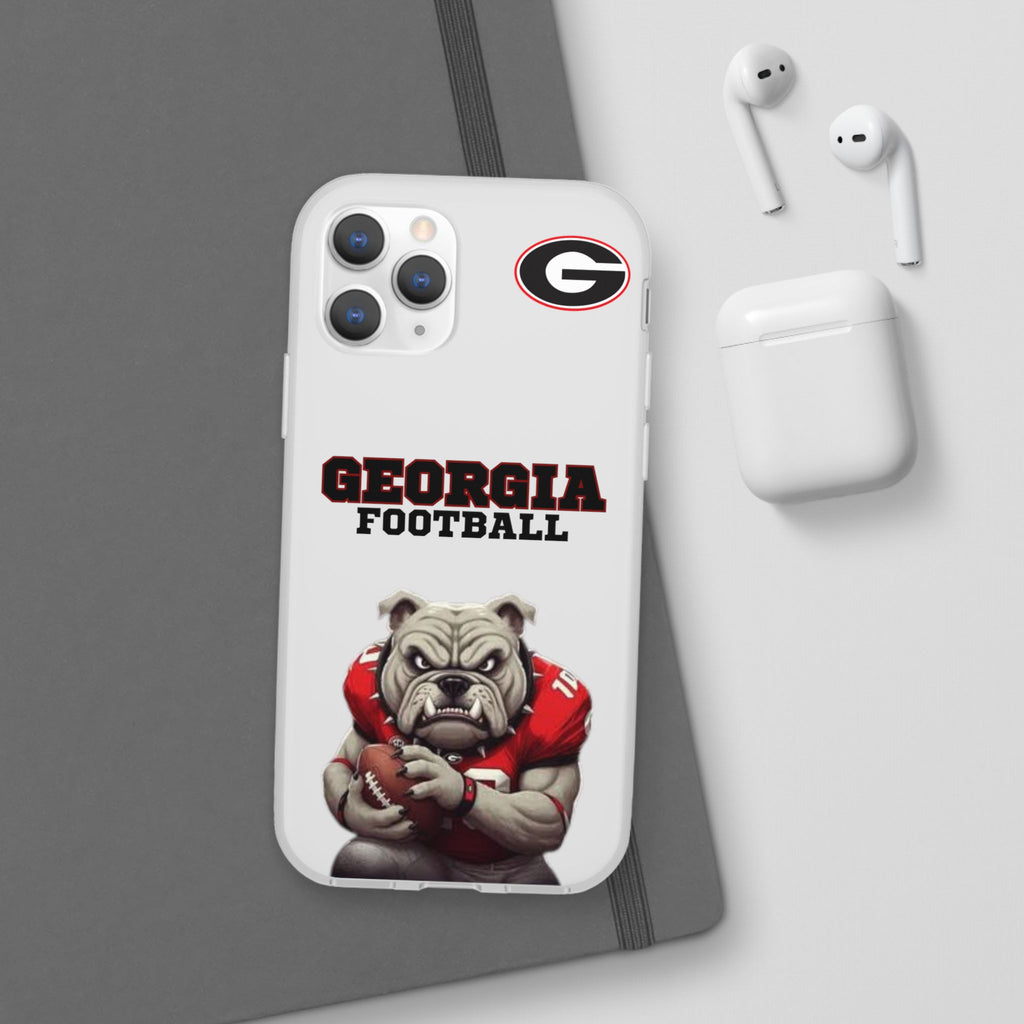Bulldog Flexi Case for Georgia Fans, Sports Phone Cover, Football Gift, Personalized Phone Case, Pet Lovers Accessory