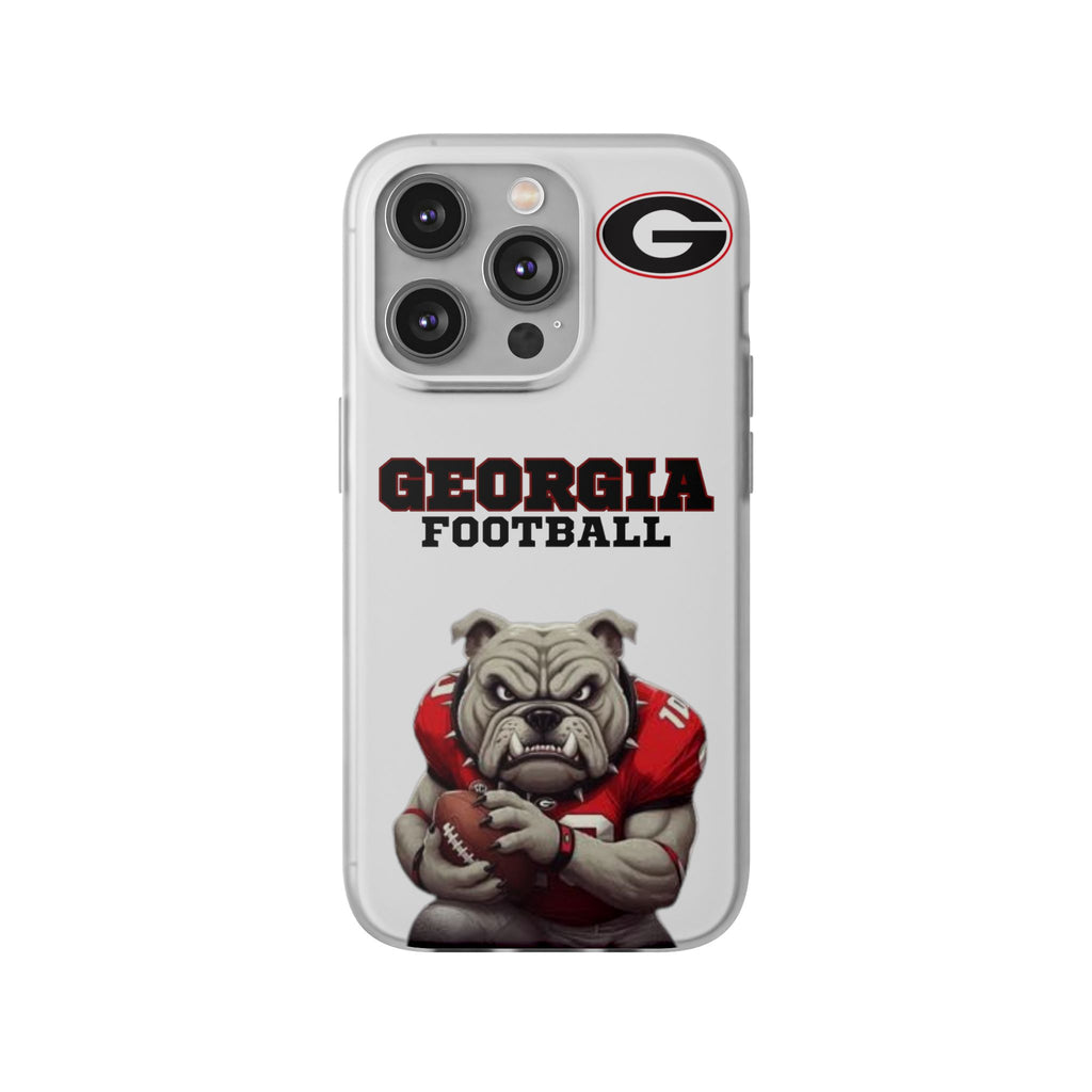 Bulldog Flexi Case for Georgia Fans, Sports Phone Cover, Football Gift, Personalized Phone Case, Pet Lovers Accessory