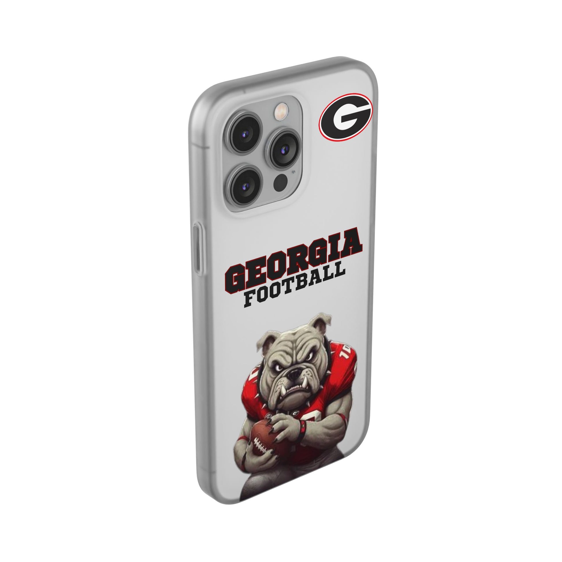 Bulldog Flexi Case for Georgia Fans, Sports Phone Cover, Football Gift, Personalized Phone Case, Pet Lovers Accessory