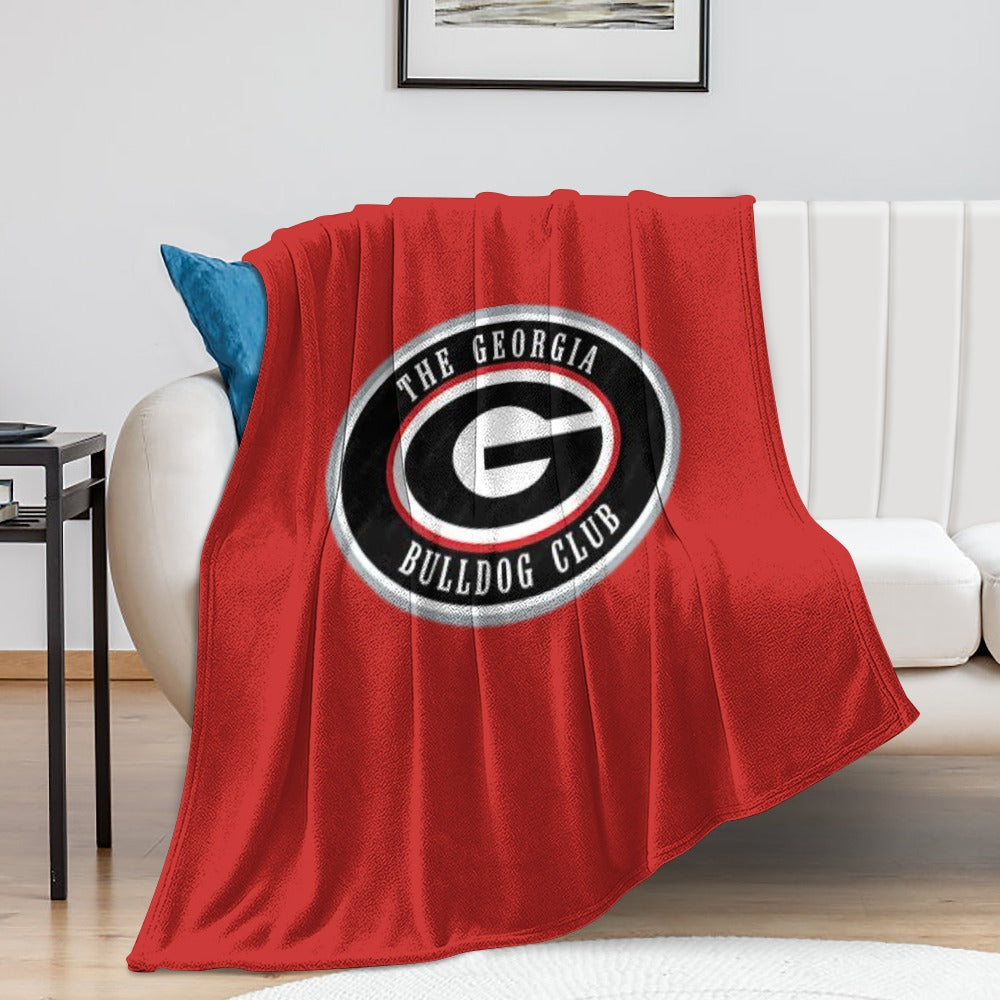 NDO Designs-GA Bulldogs Super Soft Flannel Blanket Multiple Sizes