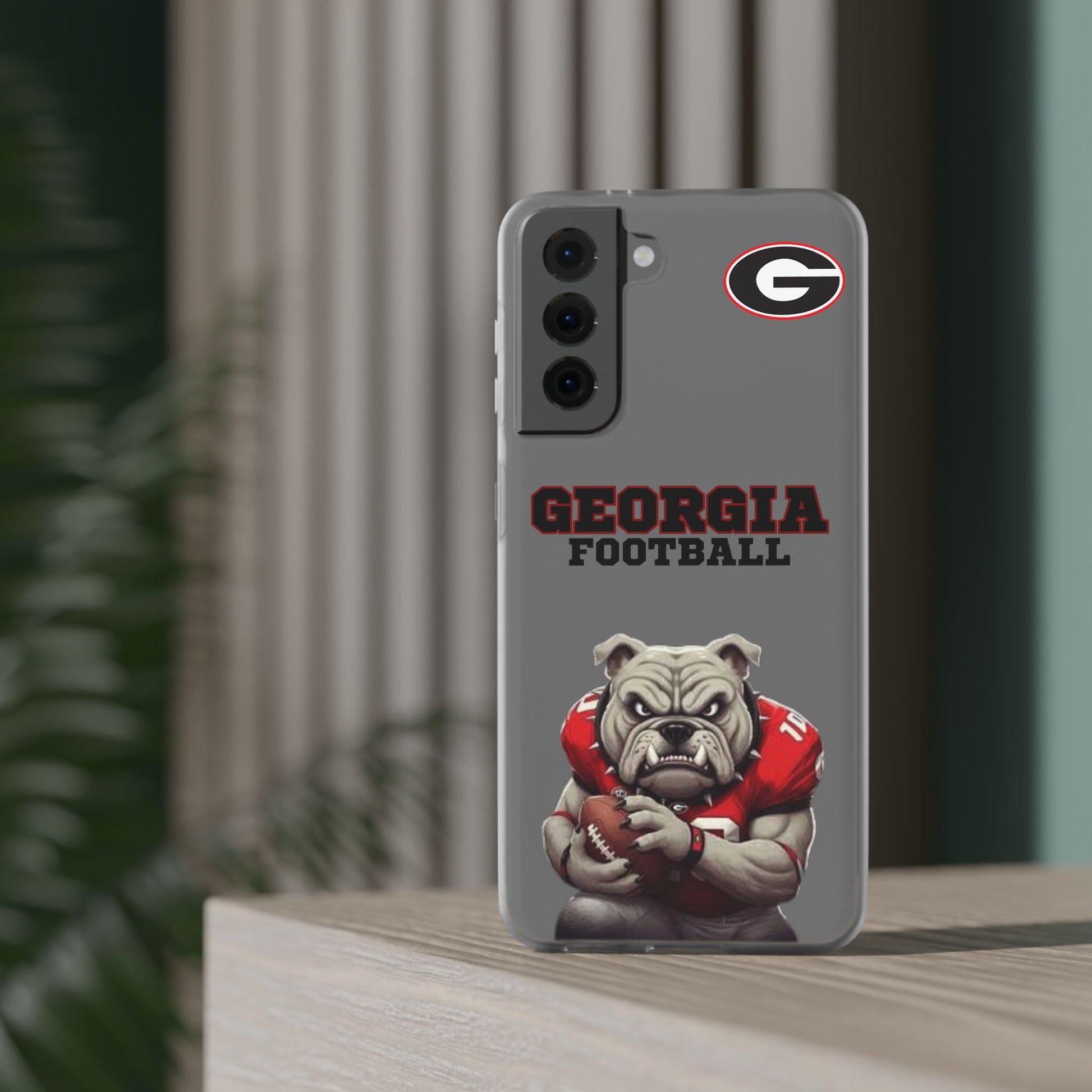 Bulldog Flexi Case for Georgia Fans, Sports Phone Cover, Football Gift, Personalized Phone Case, Pet Lovers Accessory