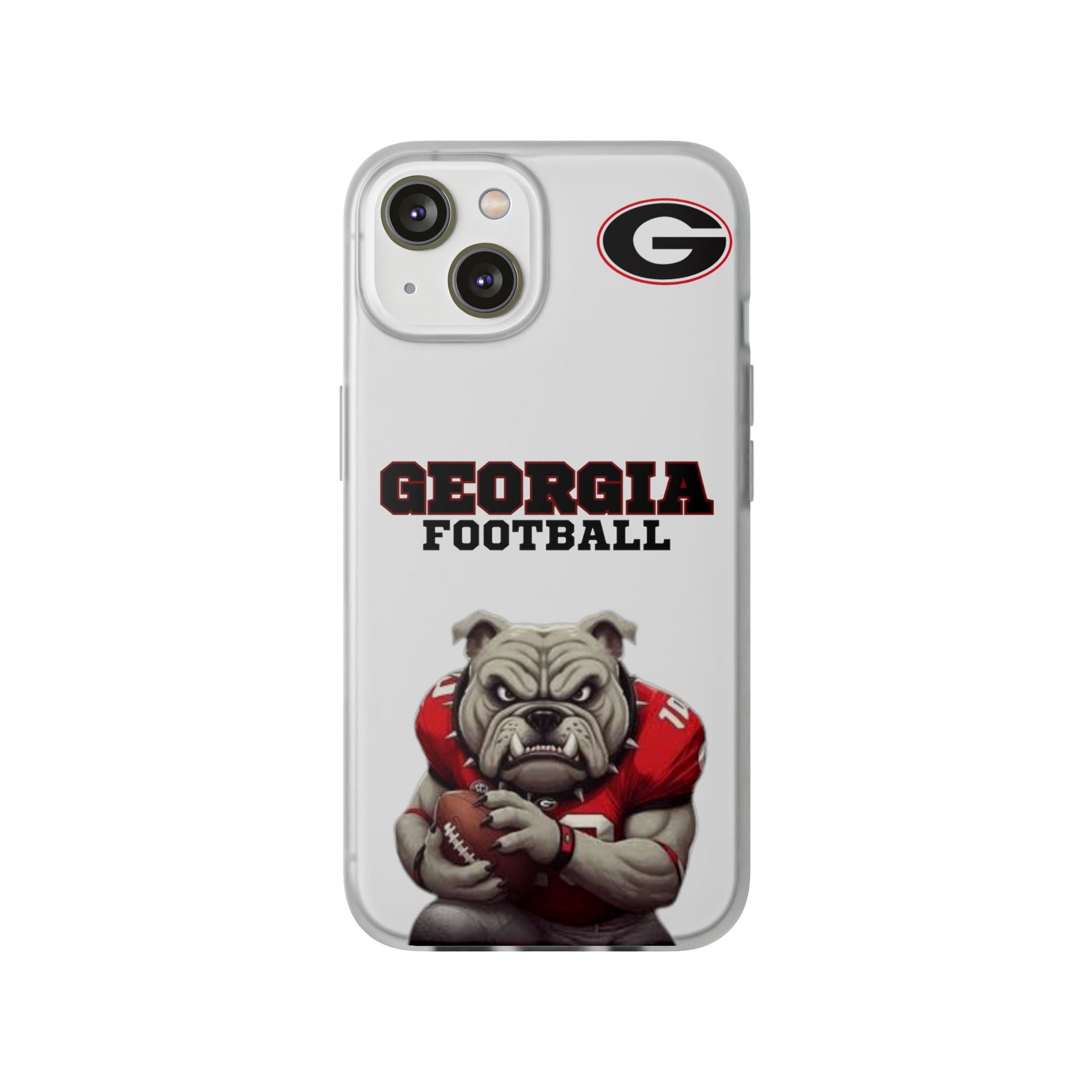 Bulldog Flexi Case for Georgia Fans, Sports Phone Cover, Football Gift, Personalized Phone Case, Pet Lovers Accessory