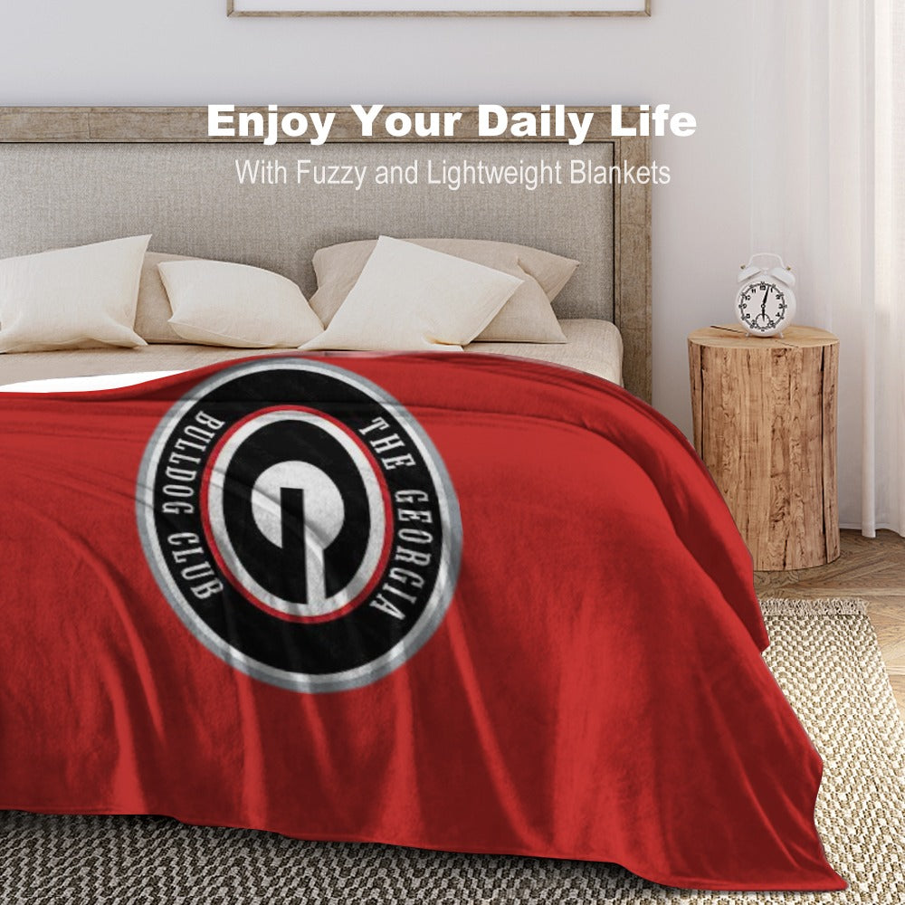 NDO Designs-GA Bulldogs Super Soft Flannel Blanket Multiple Sizes