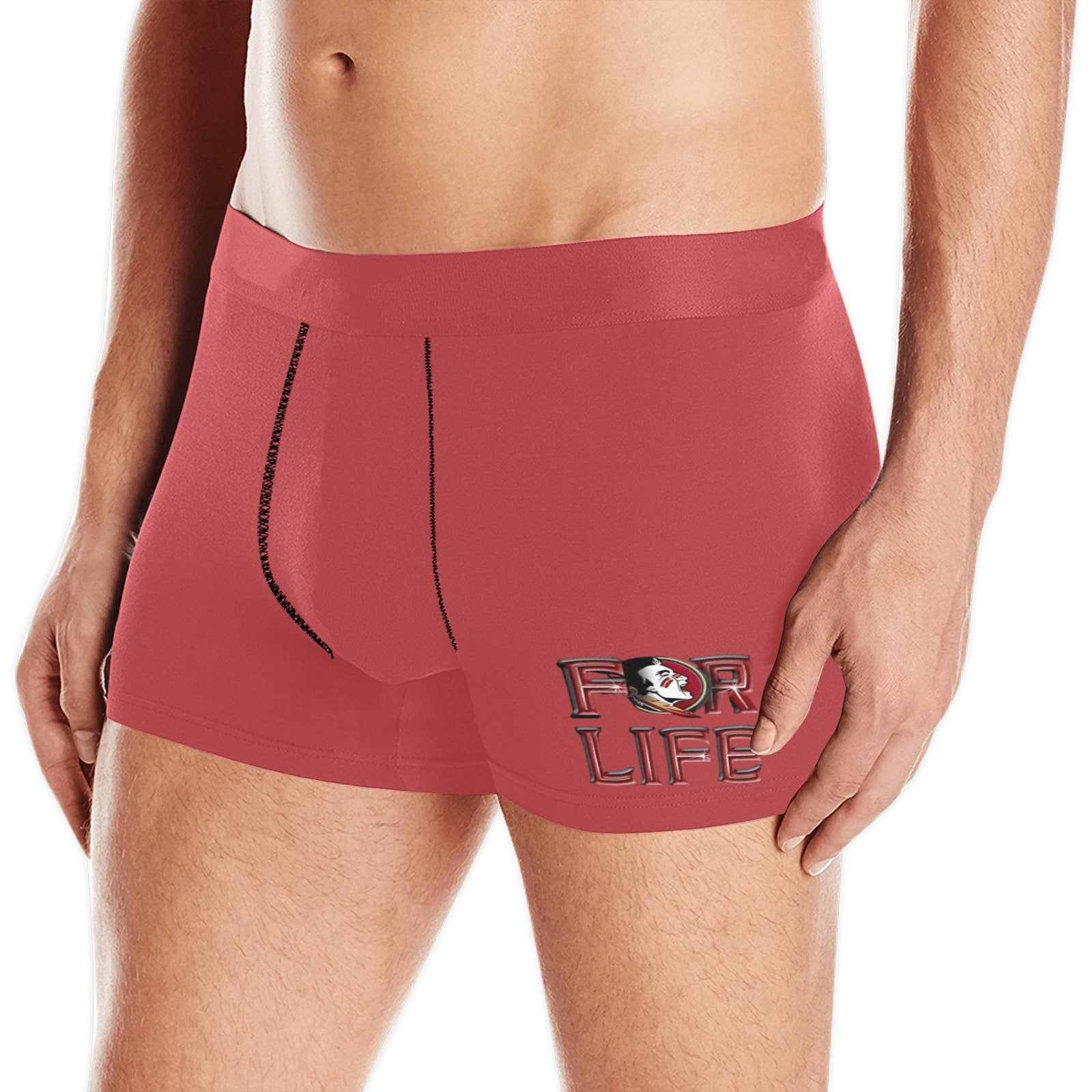 NDO Designs-FSU Football-Florida State-Men's Boxer Briefs with Custom Waistband (L10)