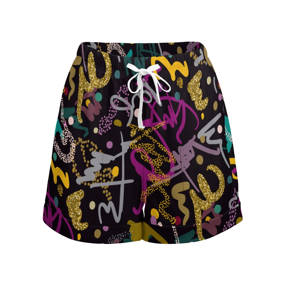 NDO Designs HP High Waist Loose Elastic Waist Shorts