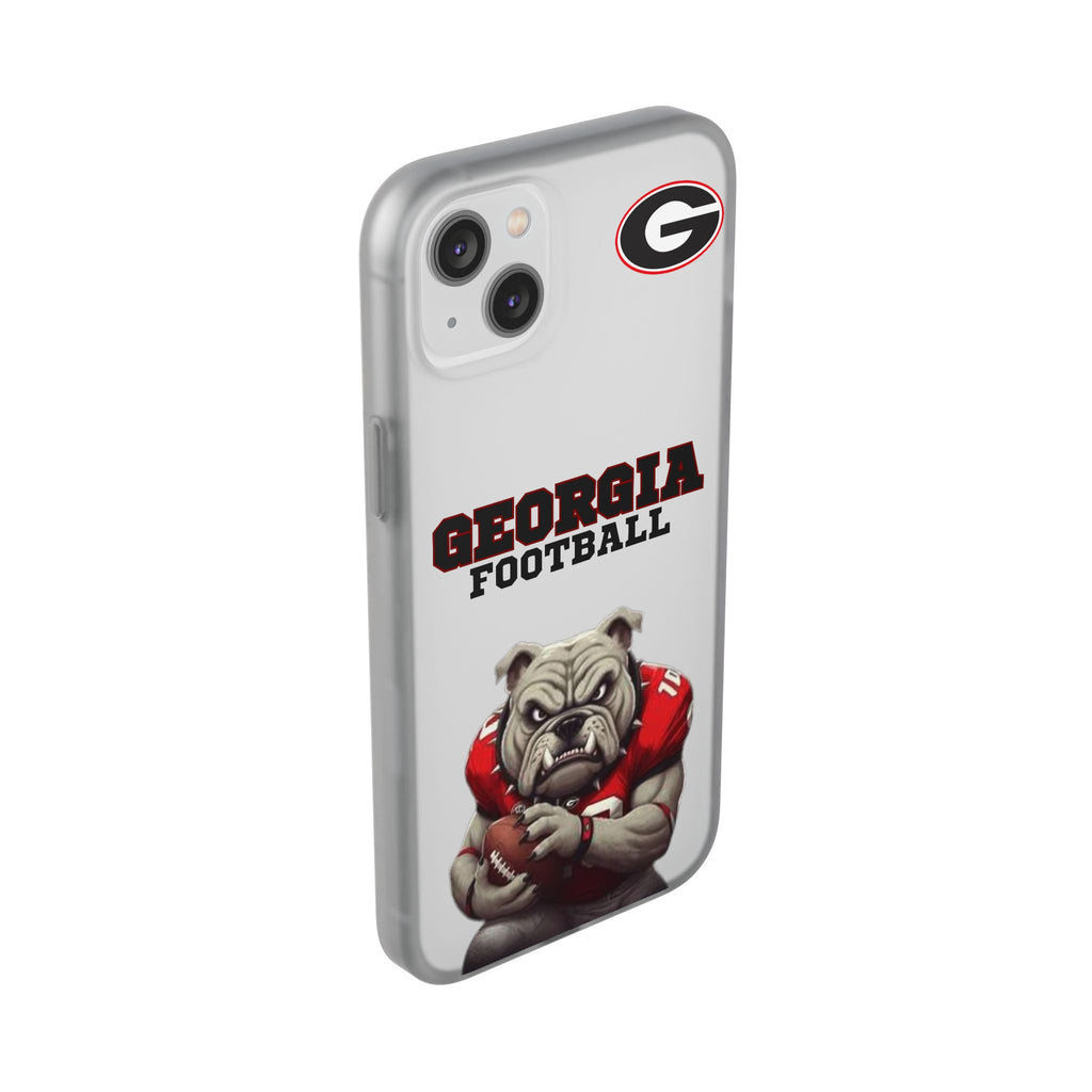 Bulldog Flexi Case for Georgia Fans, Sports Phone Cover, Football Gift, Personalized Phone Case, Pet Lovers Accessory