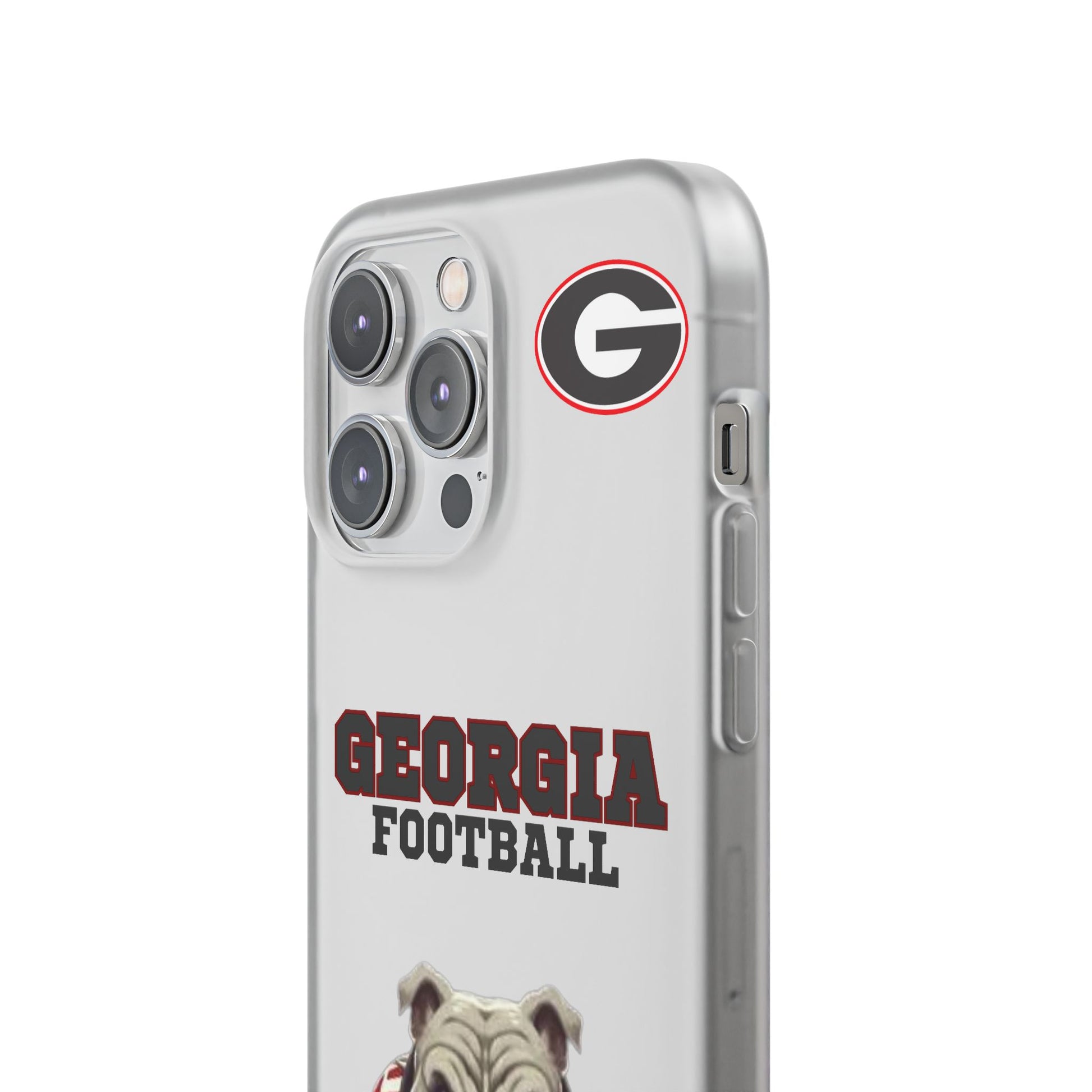 Bulldog Flexi Case for Georgia Fans, Sports Phone Cover, Football Gift, Personalized Phone Case, Pet Lovers Accessory